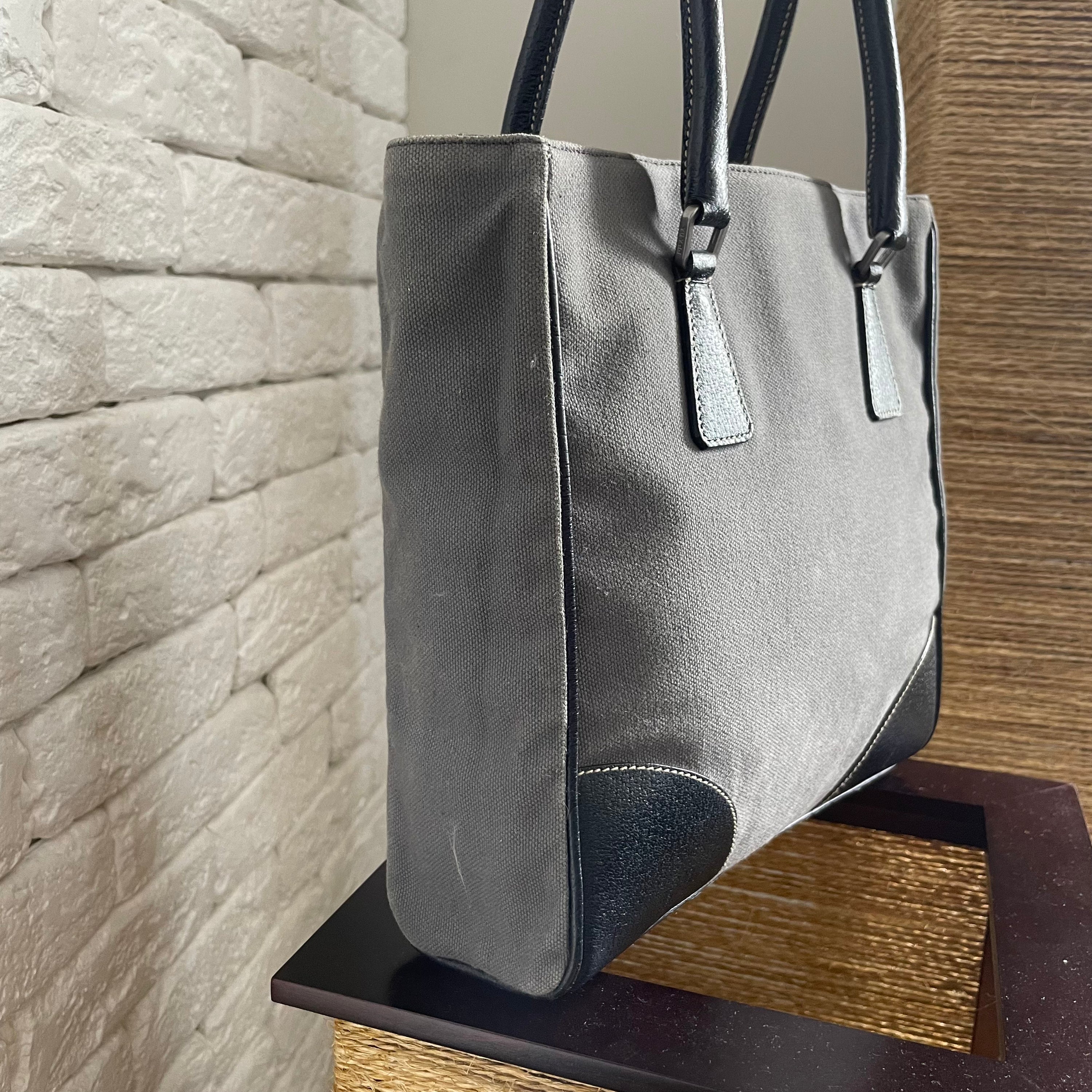 Prada Grey Tote Bag