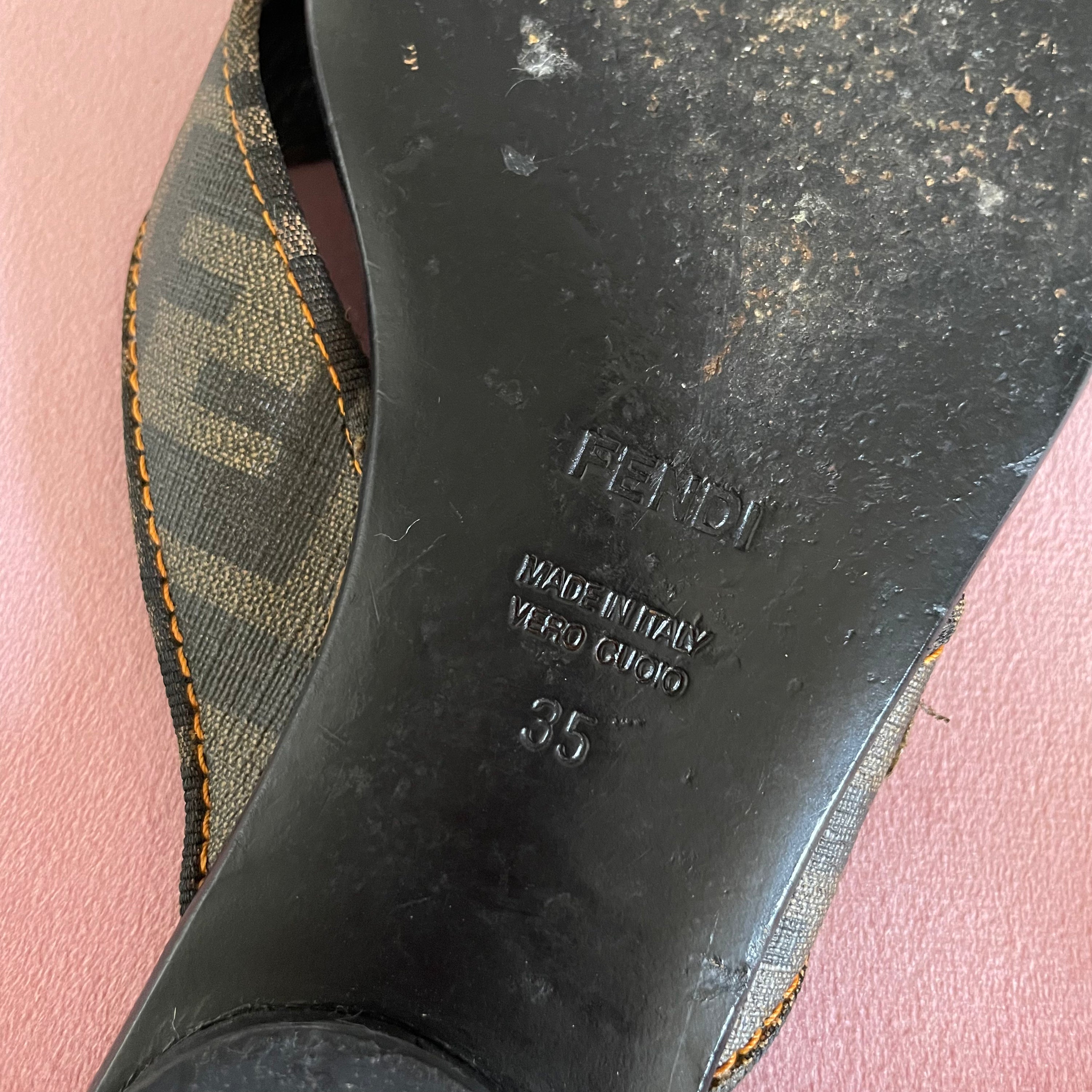 Fendi Vintage Monogram Flats