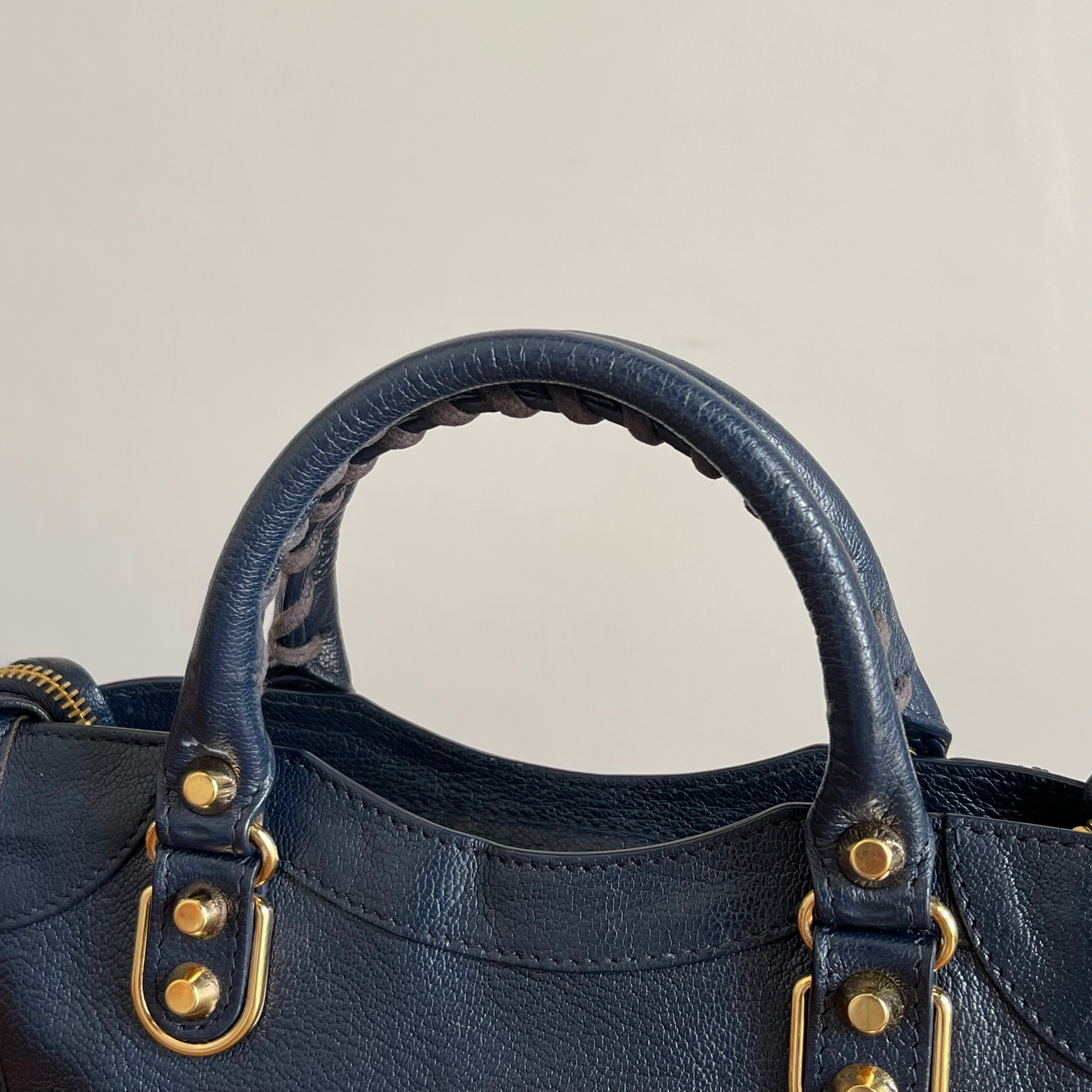 Balenciaga Mini City Motorcycle Metallic Edge