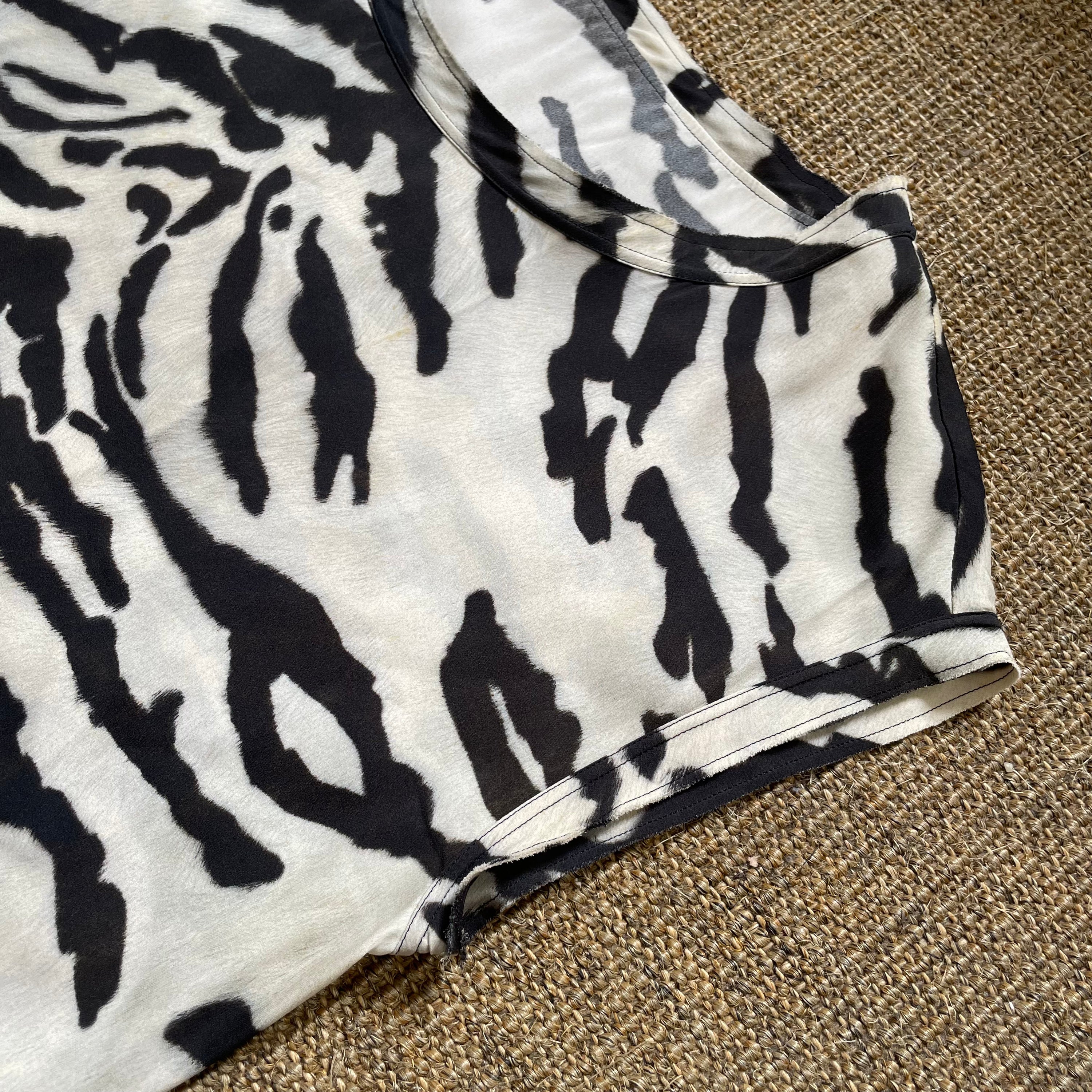 Dolce & Gabbana Silk Animal Print T-Shirt