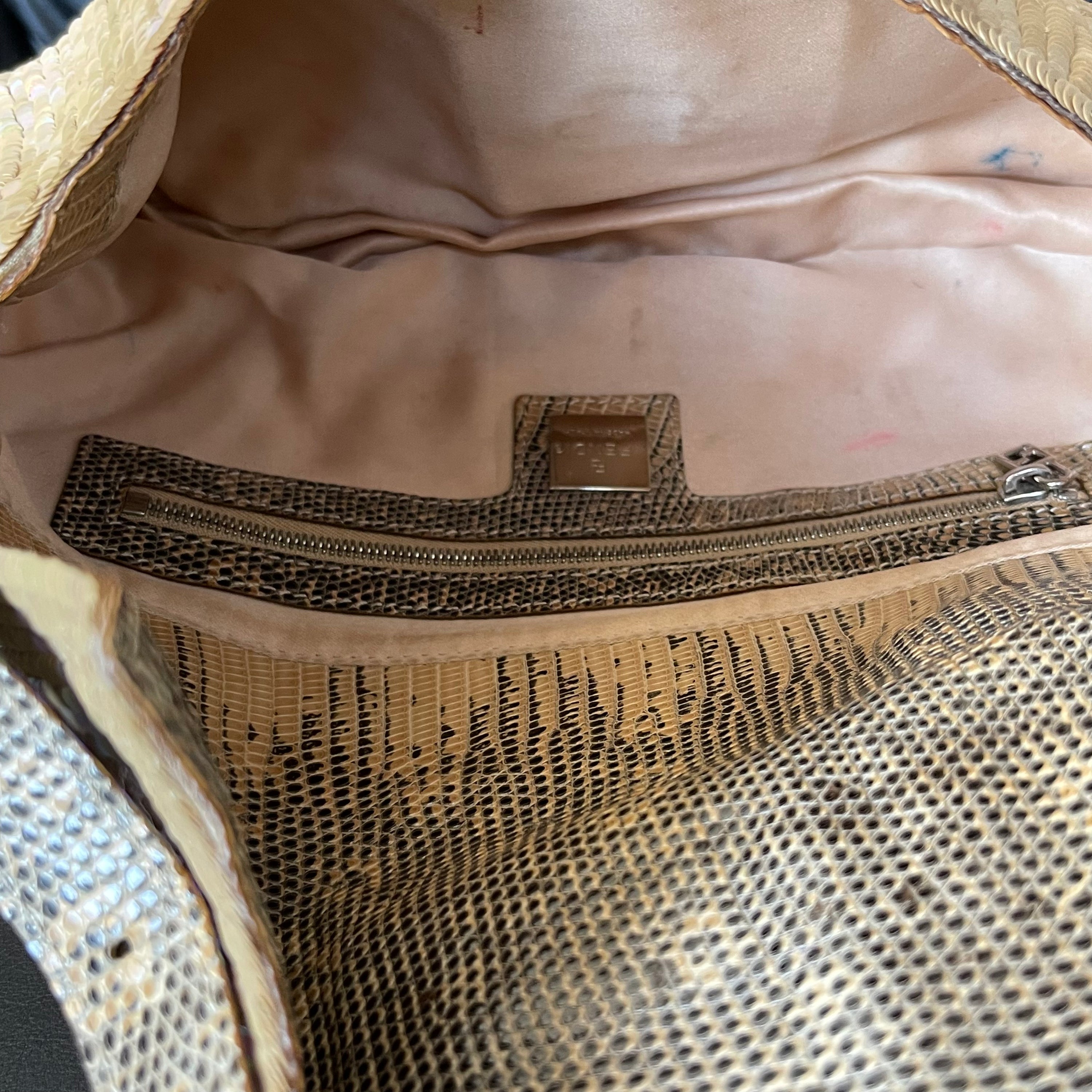 Fendi Baguette Sequin + Lizard