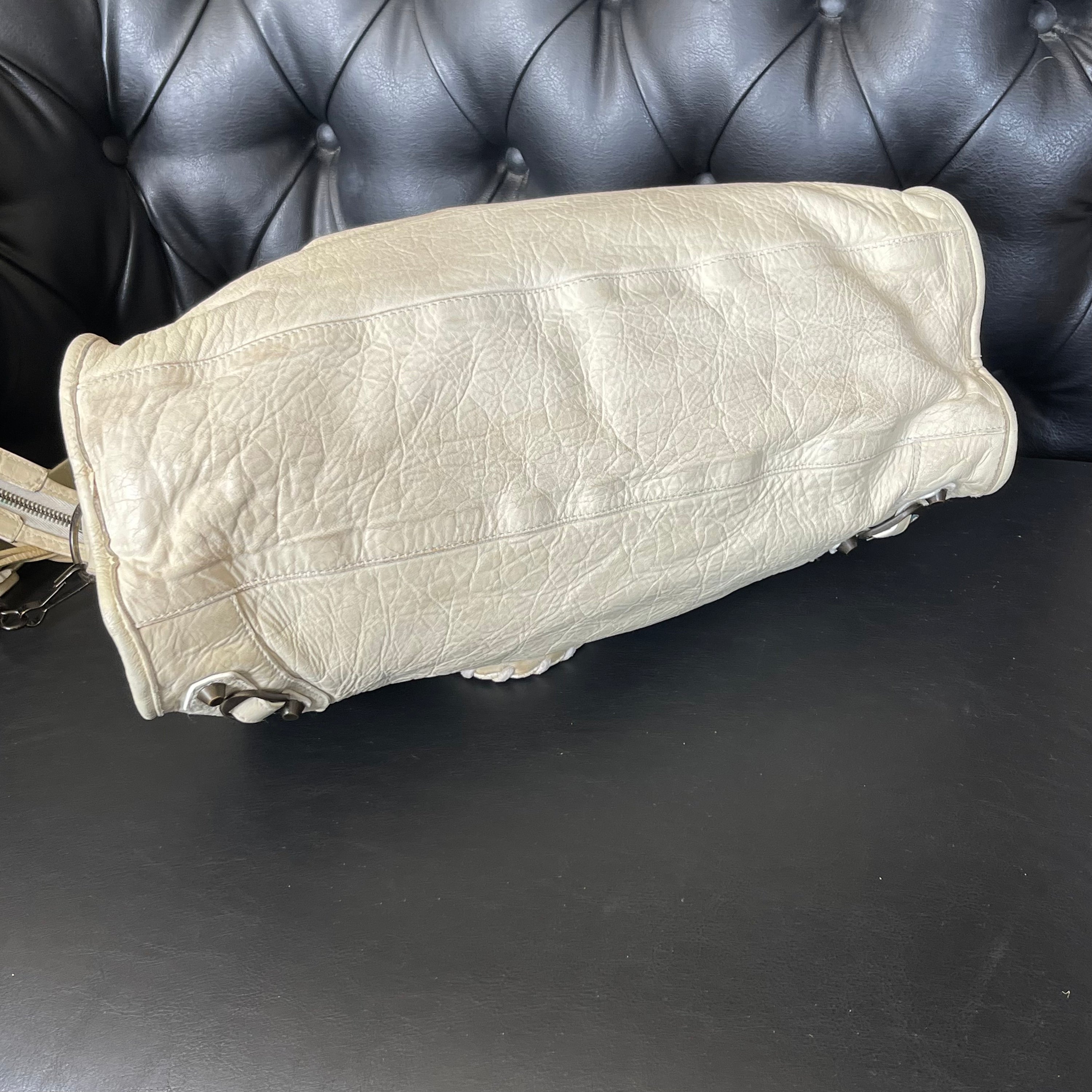 Balenciaga Motorcycle Cream Bag