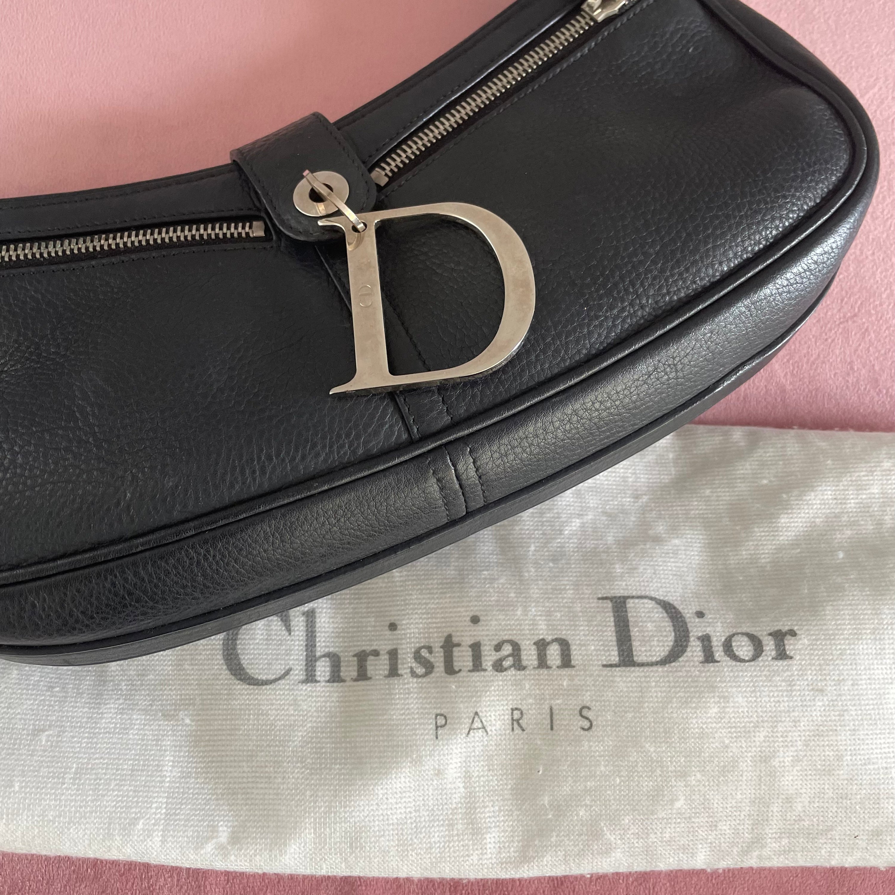 Christian Dior D Black Pochette