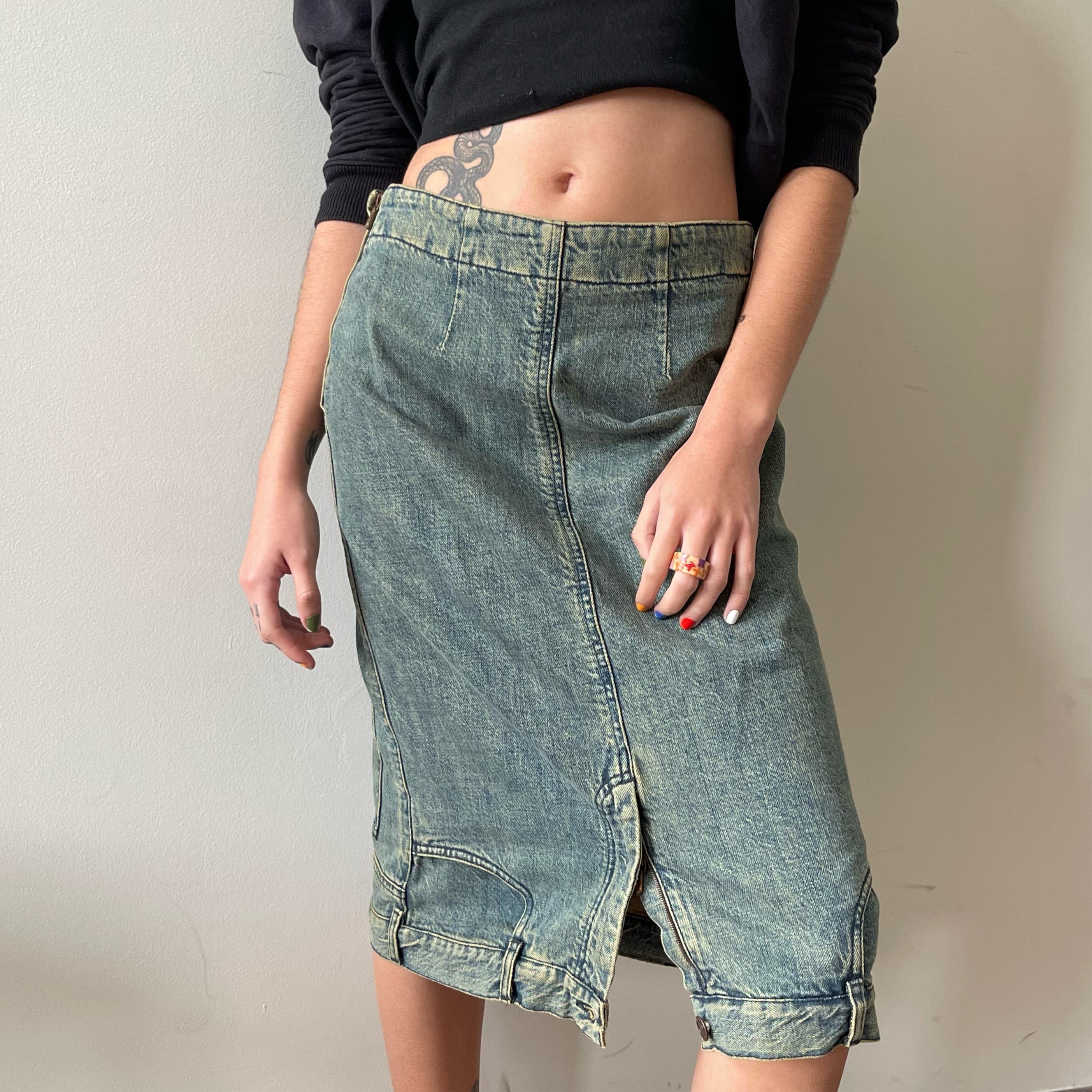 Chanel Inverse Denim Skirt
