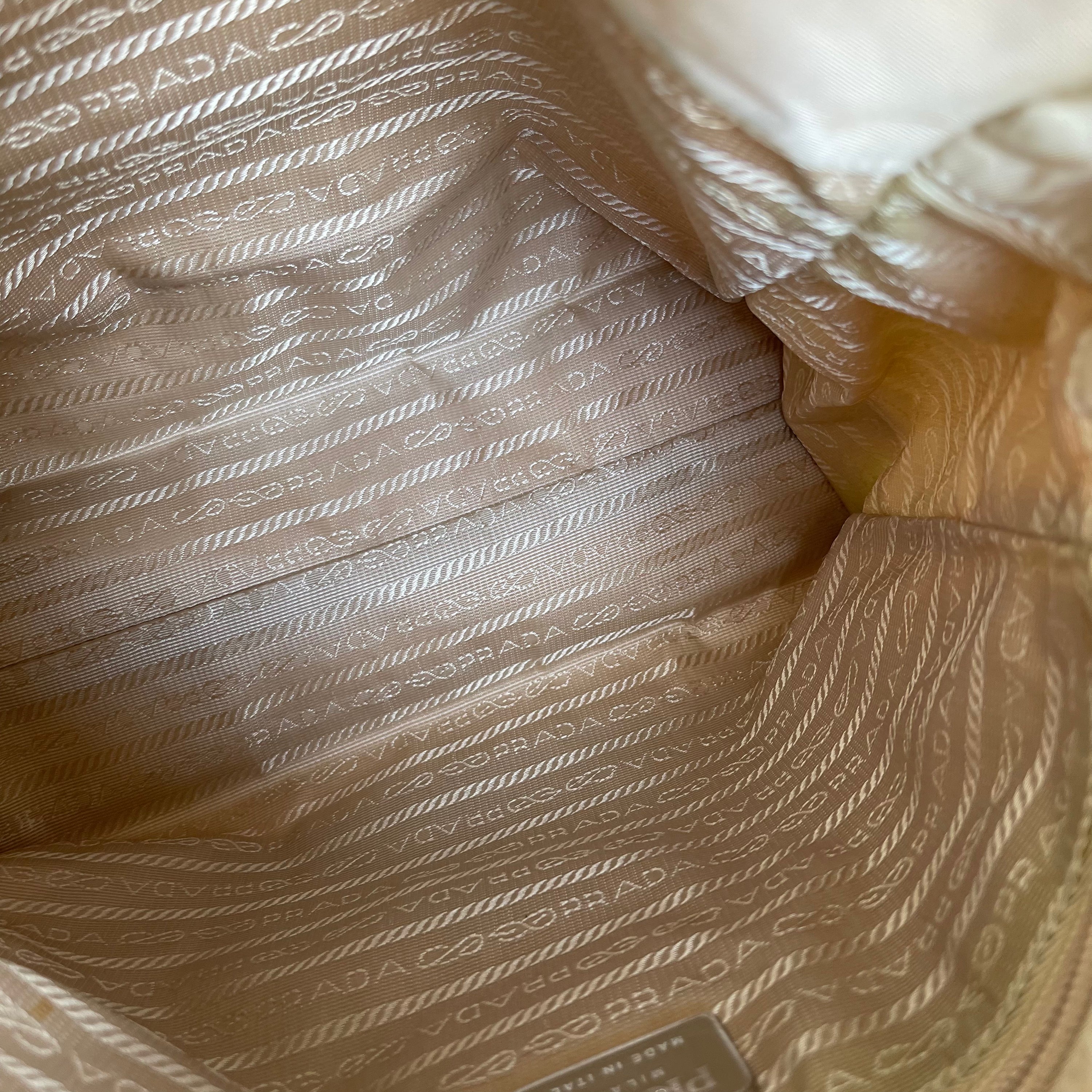 Prada Cream Nylon 90s Bag