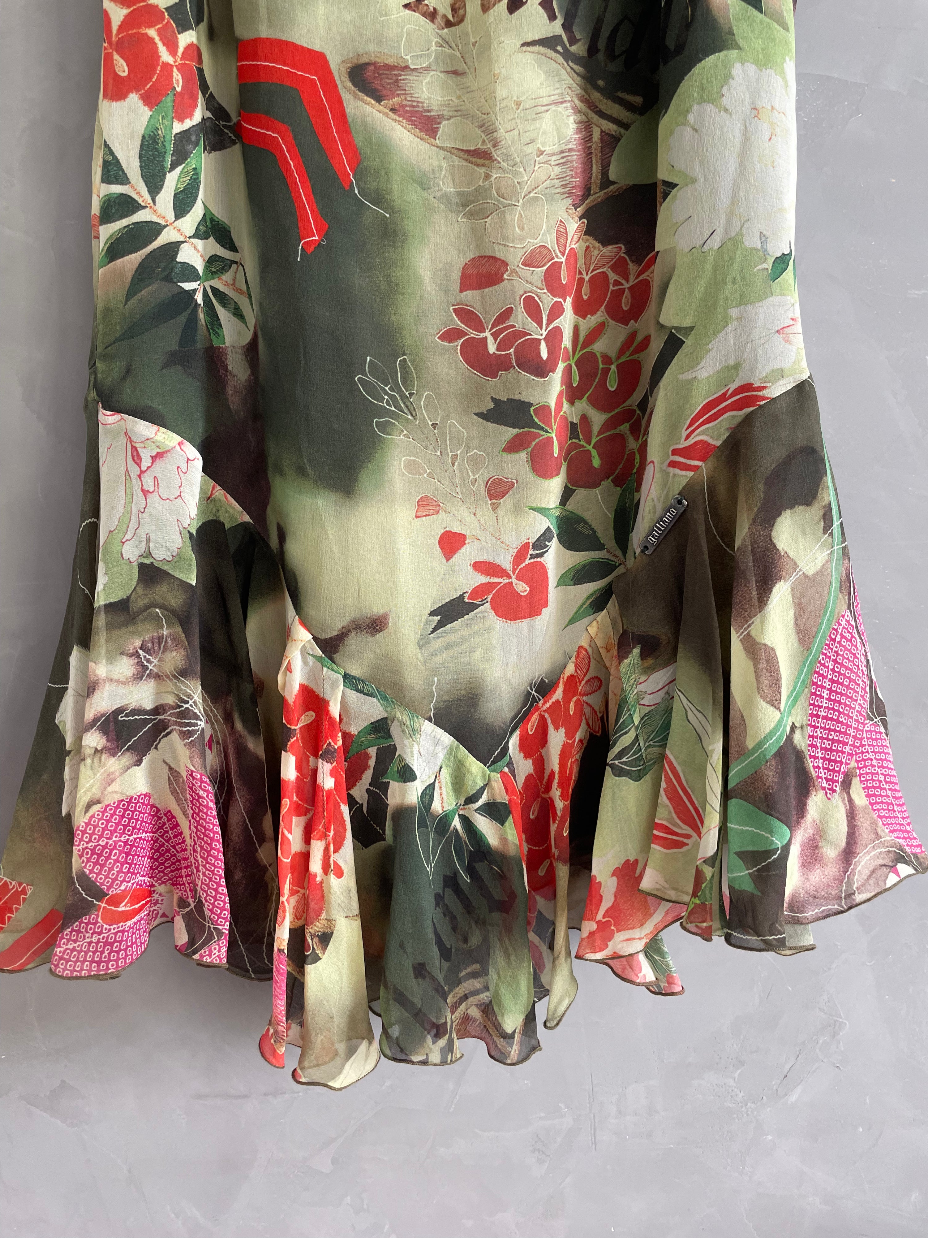 Galliano floral Dress