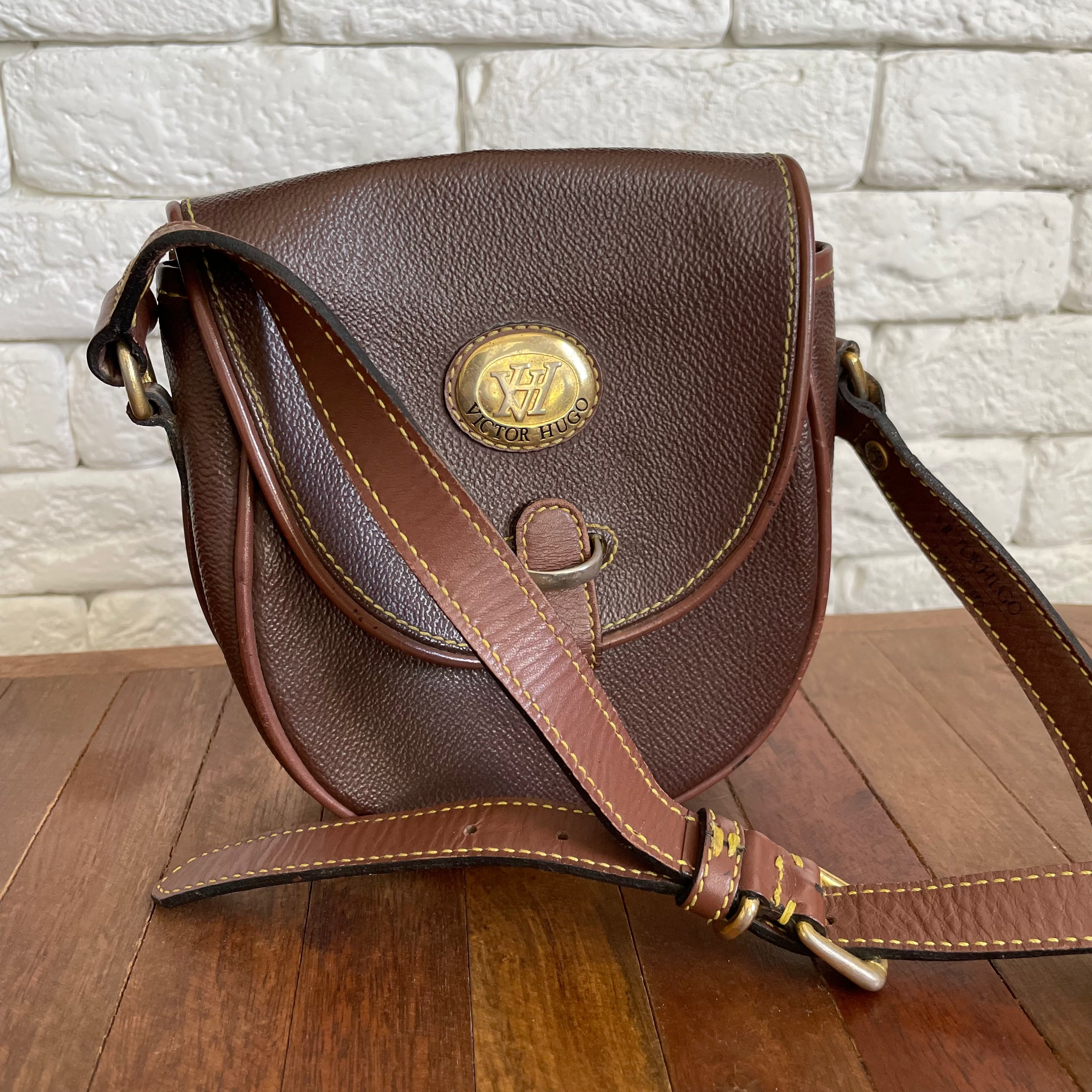 Victor Hugo Vintage Leather Crossbody