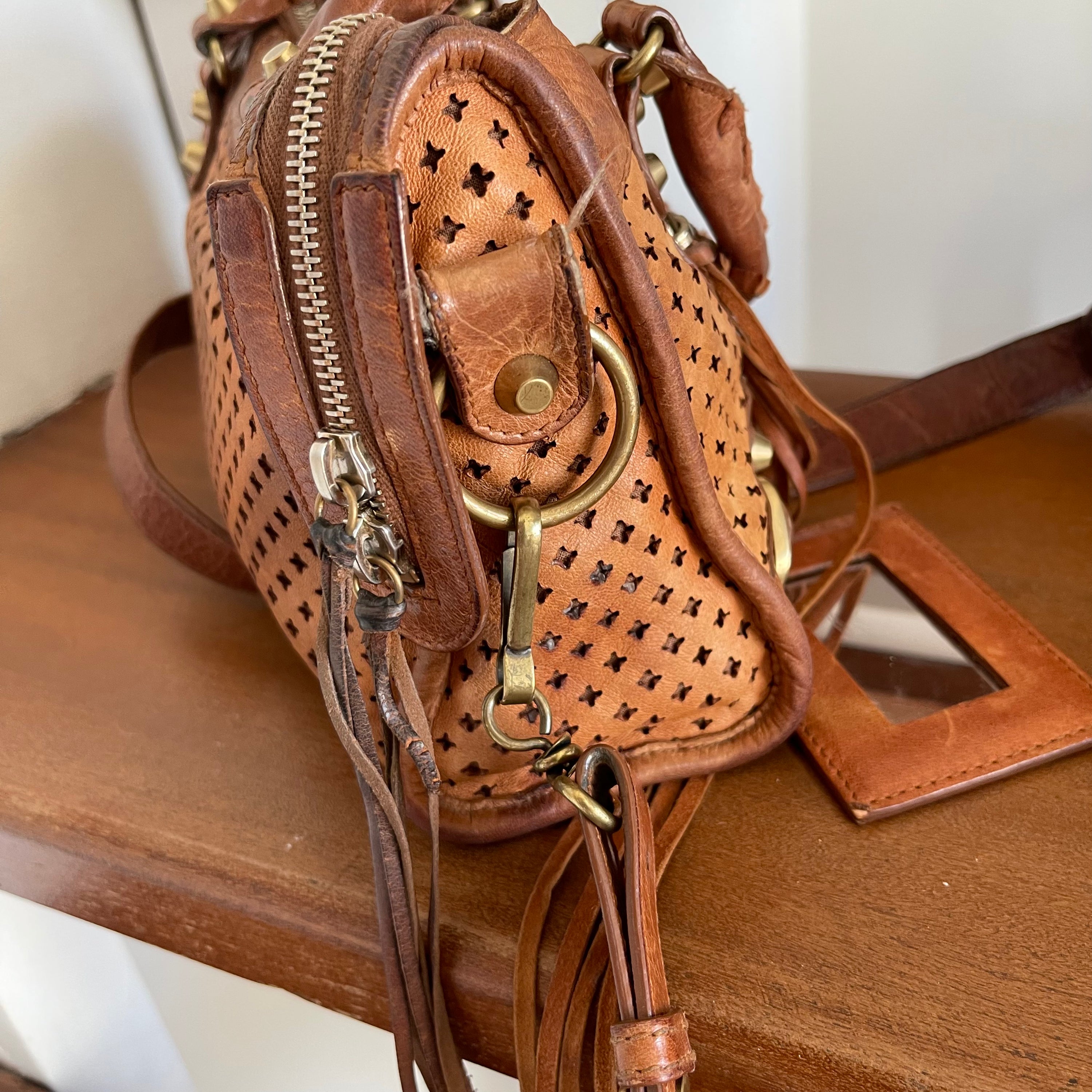 Balenciaga Mini Motorcycle Perforated