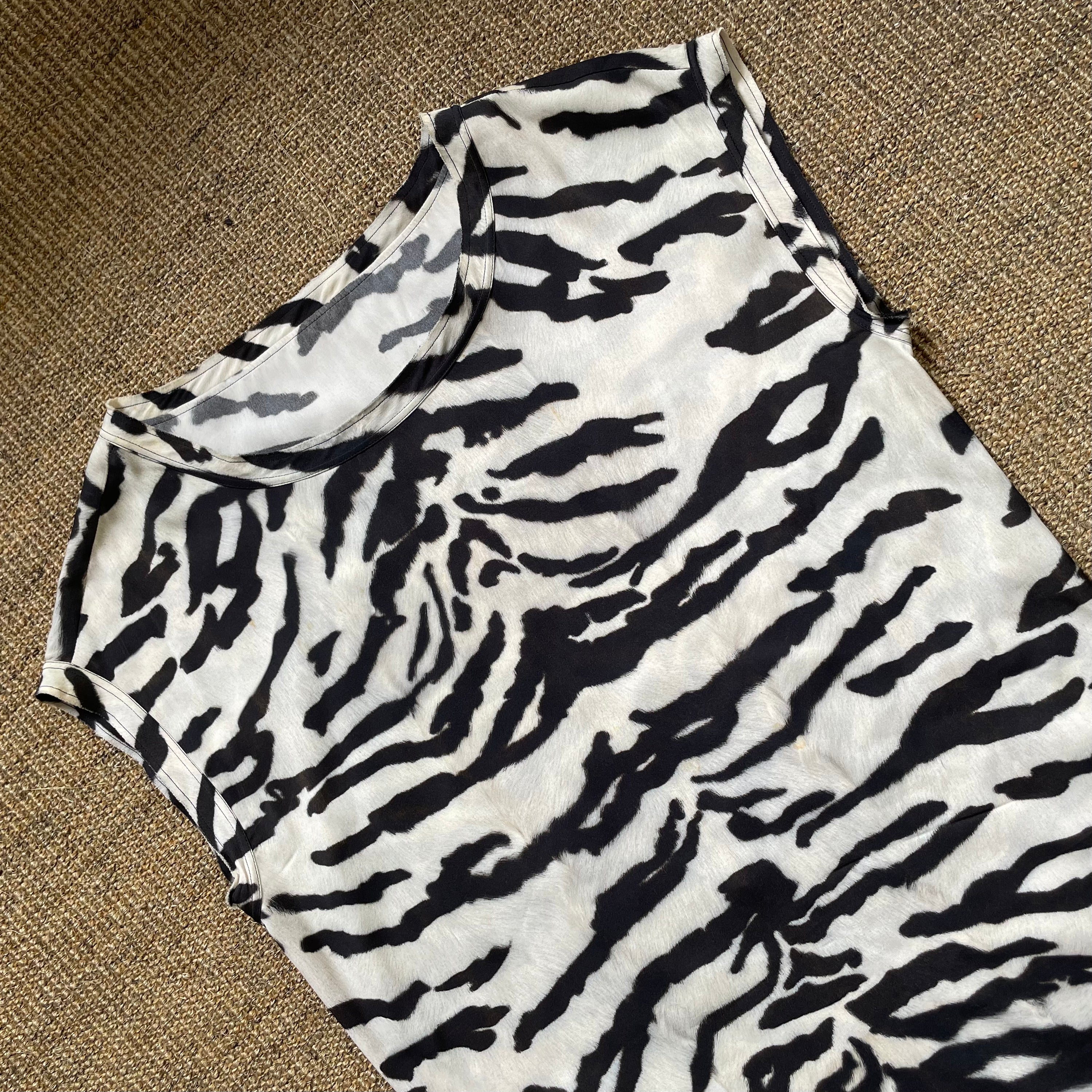 Dolce & Gabbana Silk Animal Print T-Shirt
