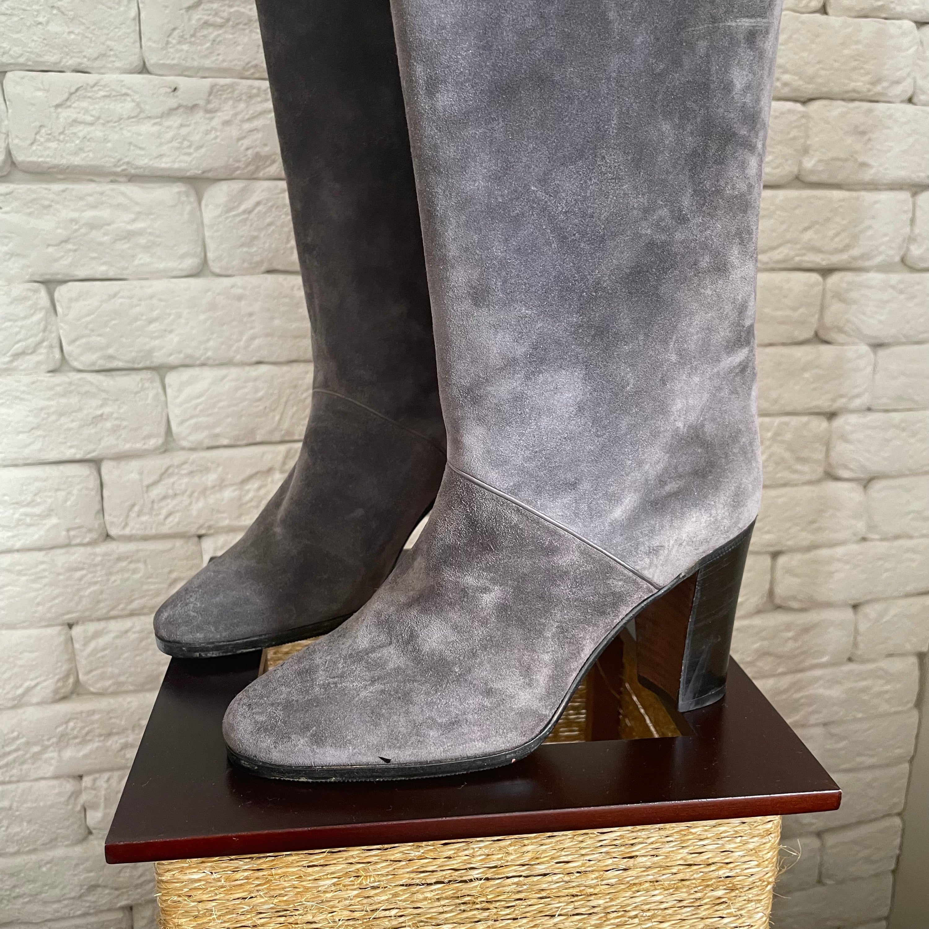 Céline Gray Suede Boots