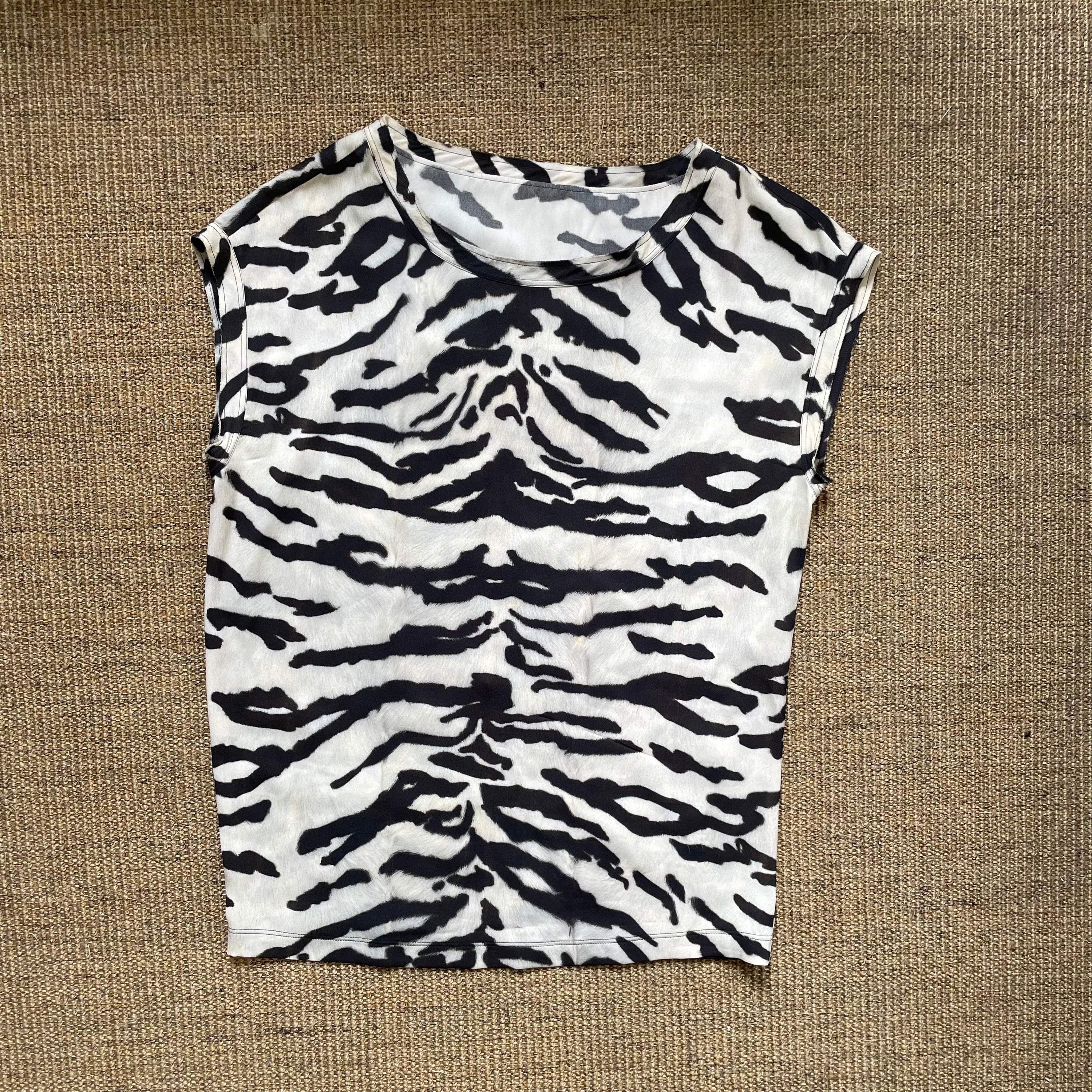 Dolce & Gabbana Silk Animal Print T-Shirt