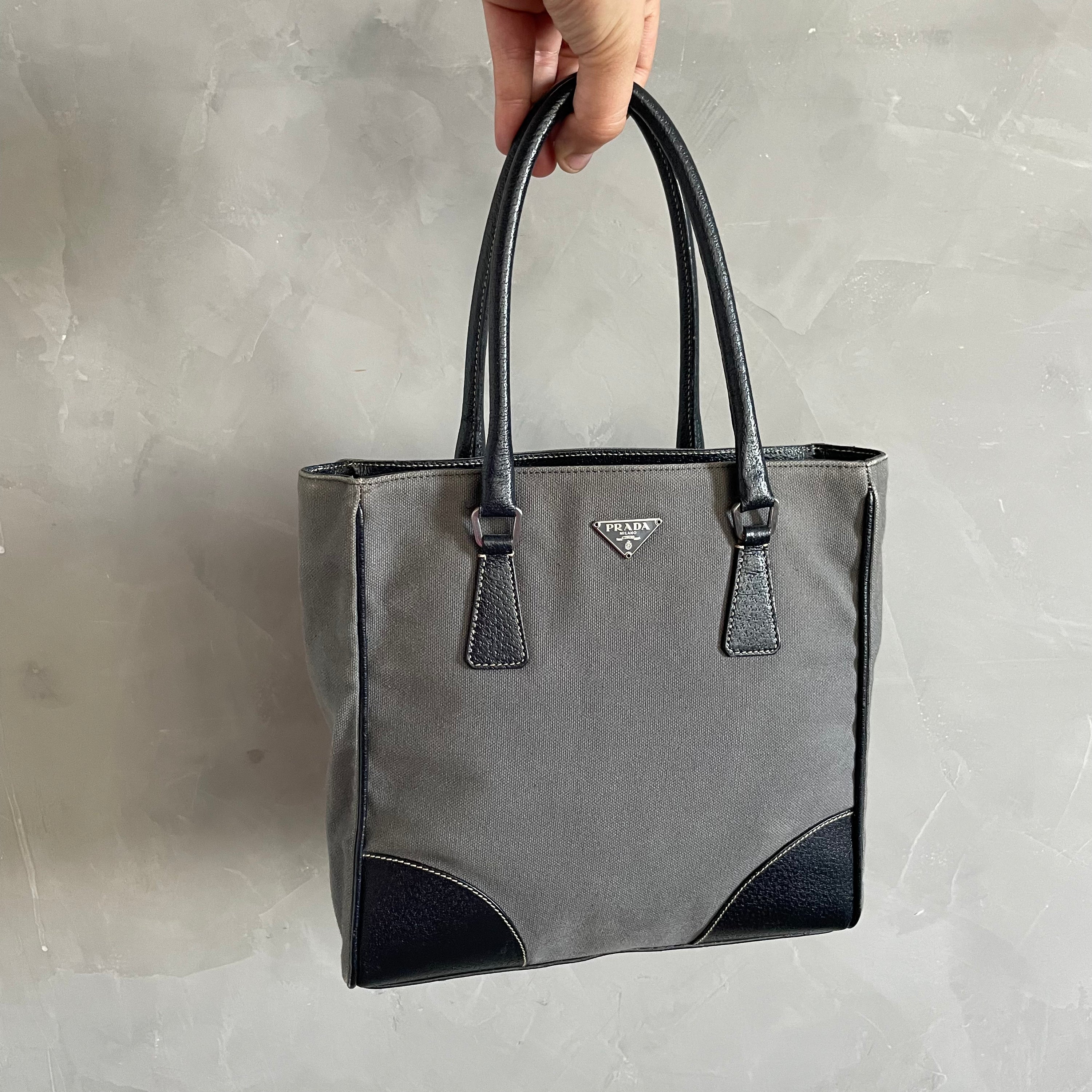 Prada Grey Tote Bag