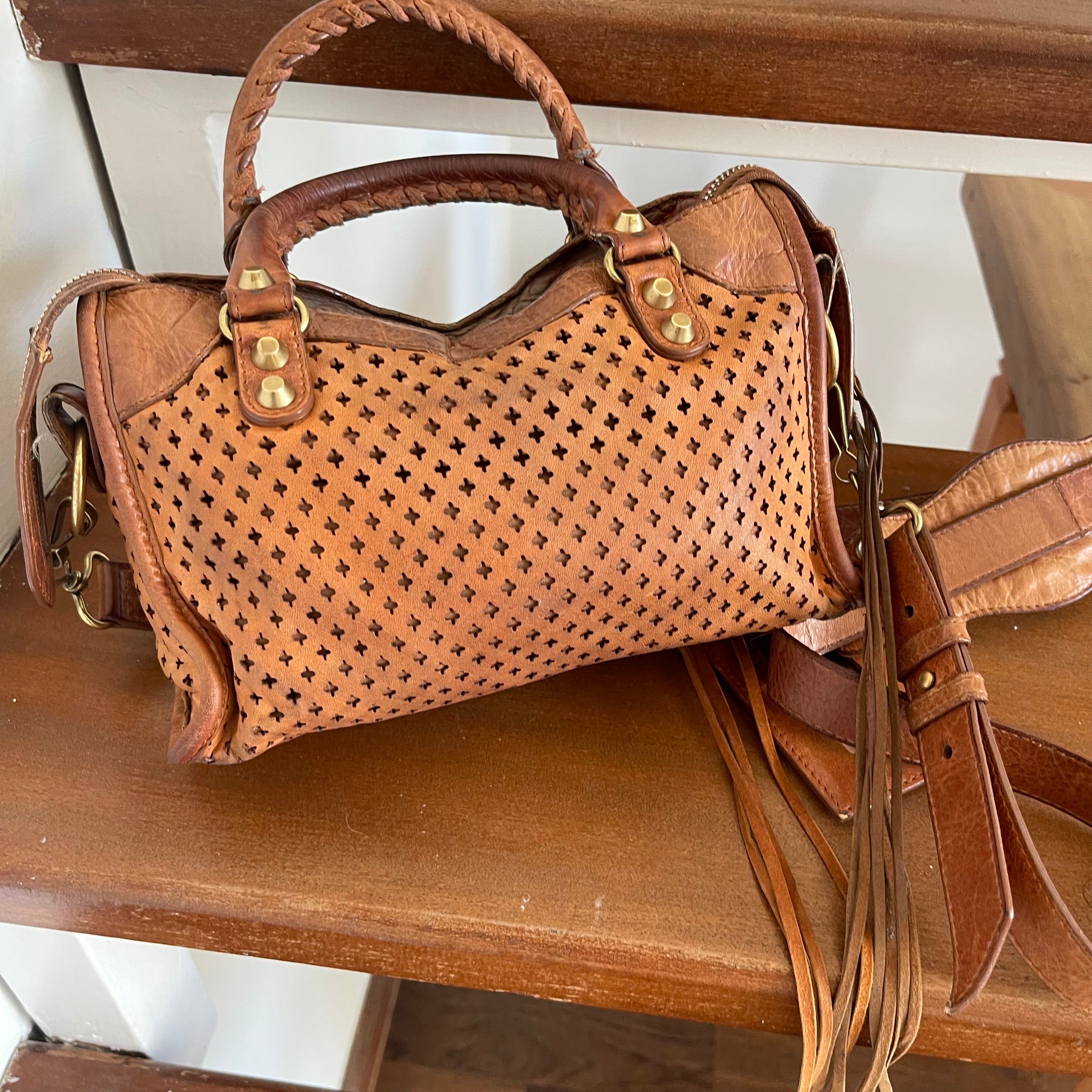 Balenciaga Mini Motorcycle Perforated