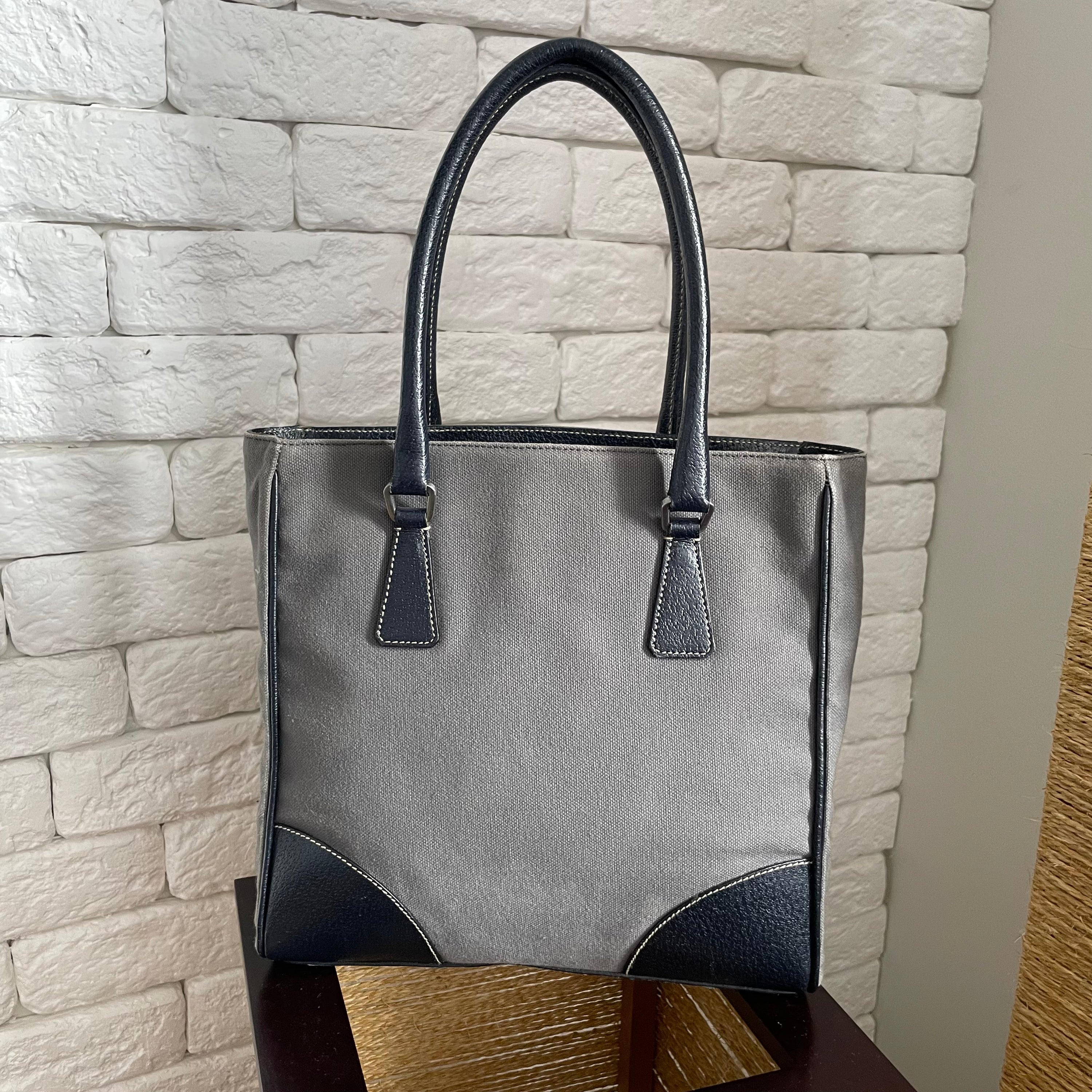 Prada Grey Tote Bag