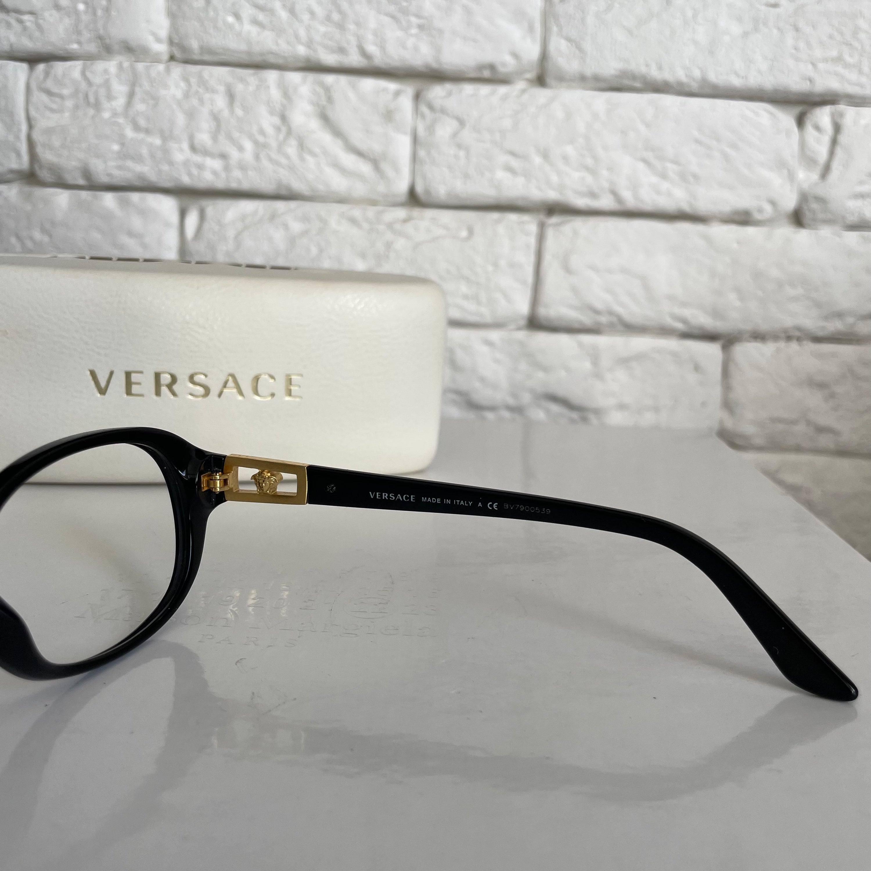 Versace medusa strass frame glasses