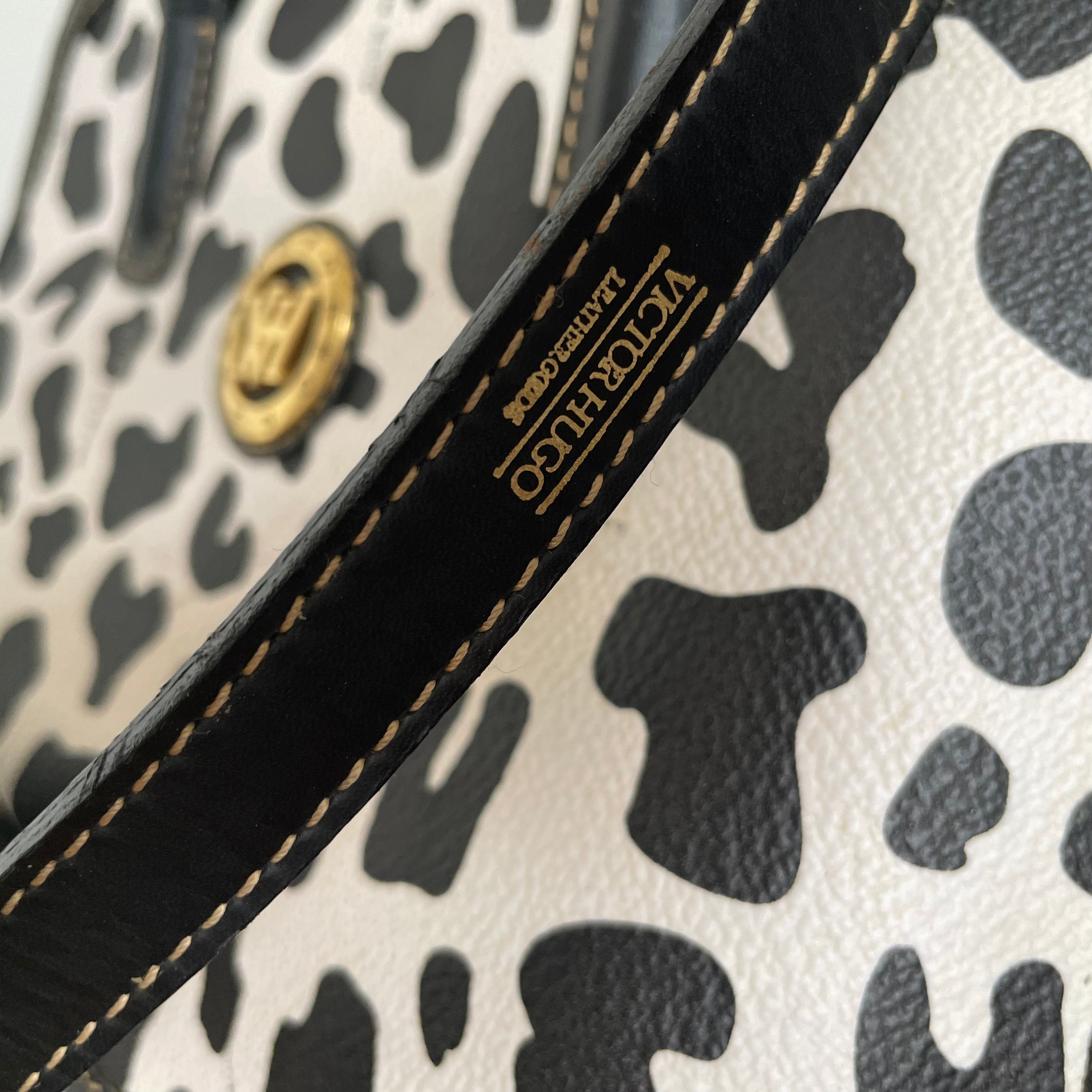 Victor Hugo Animal Print Leather Bag