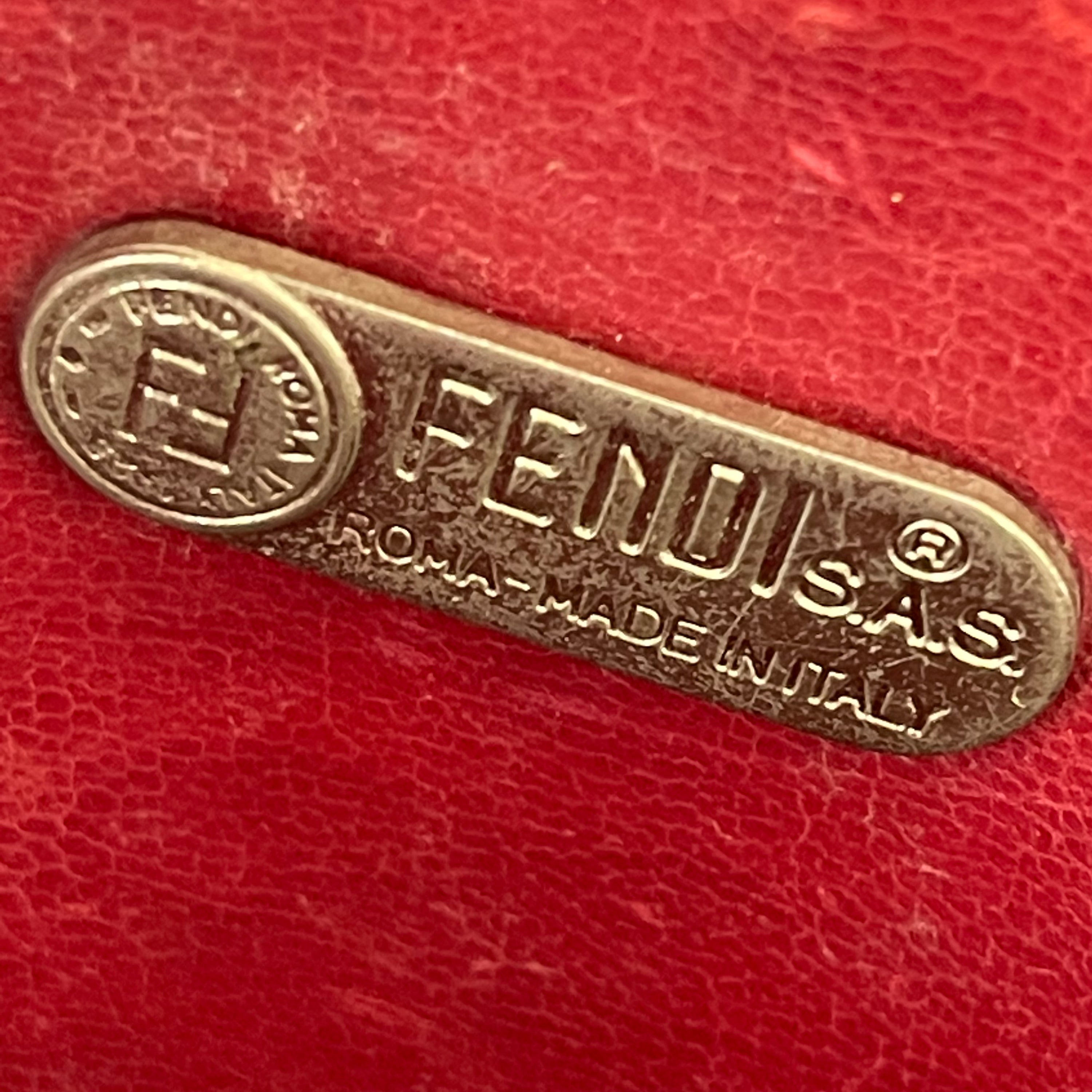 Fendi Red Woven Crossbody Bag