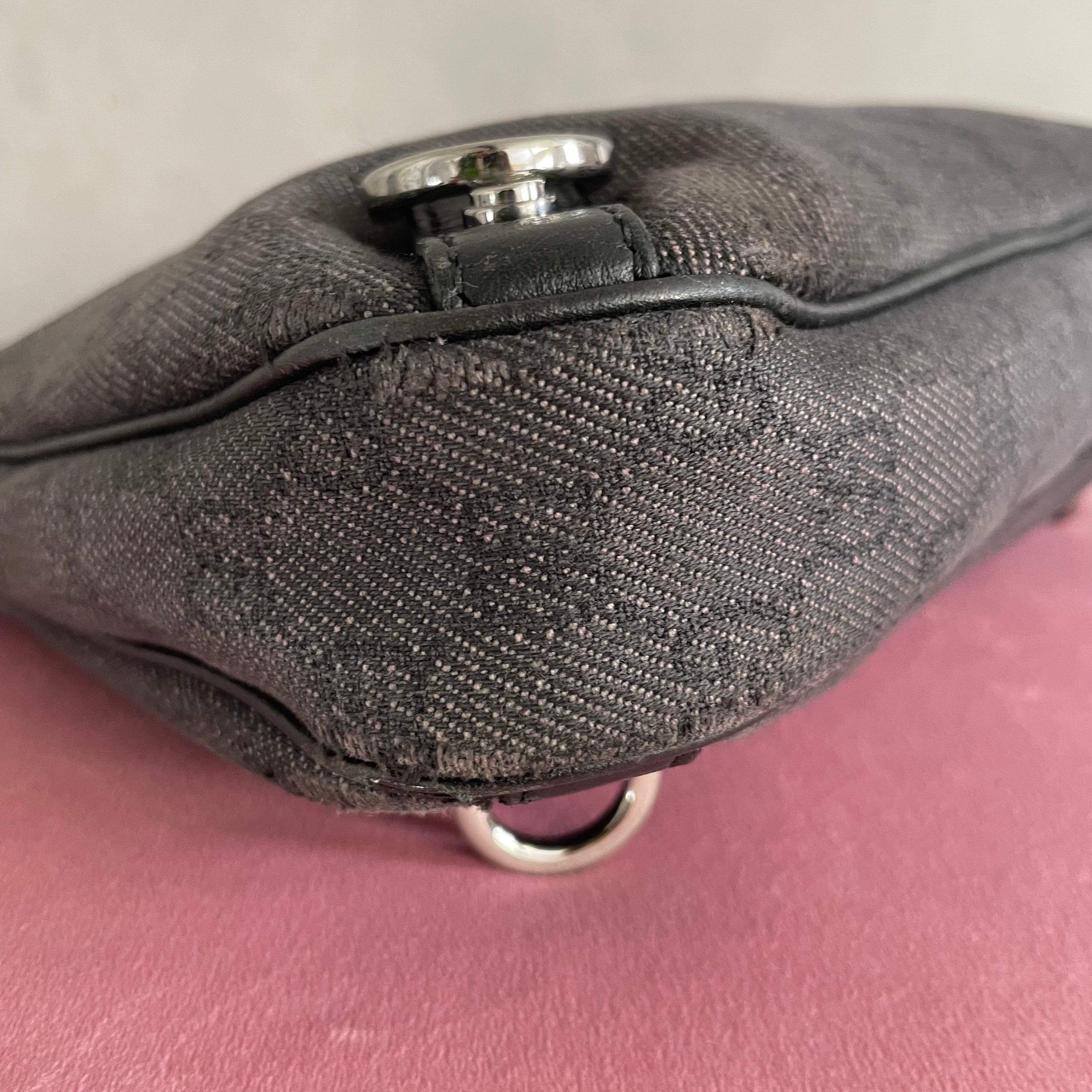 Gucci Monogram Black Shoulder Bag