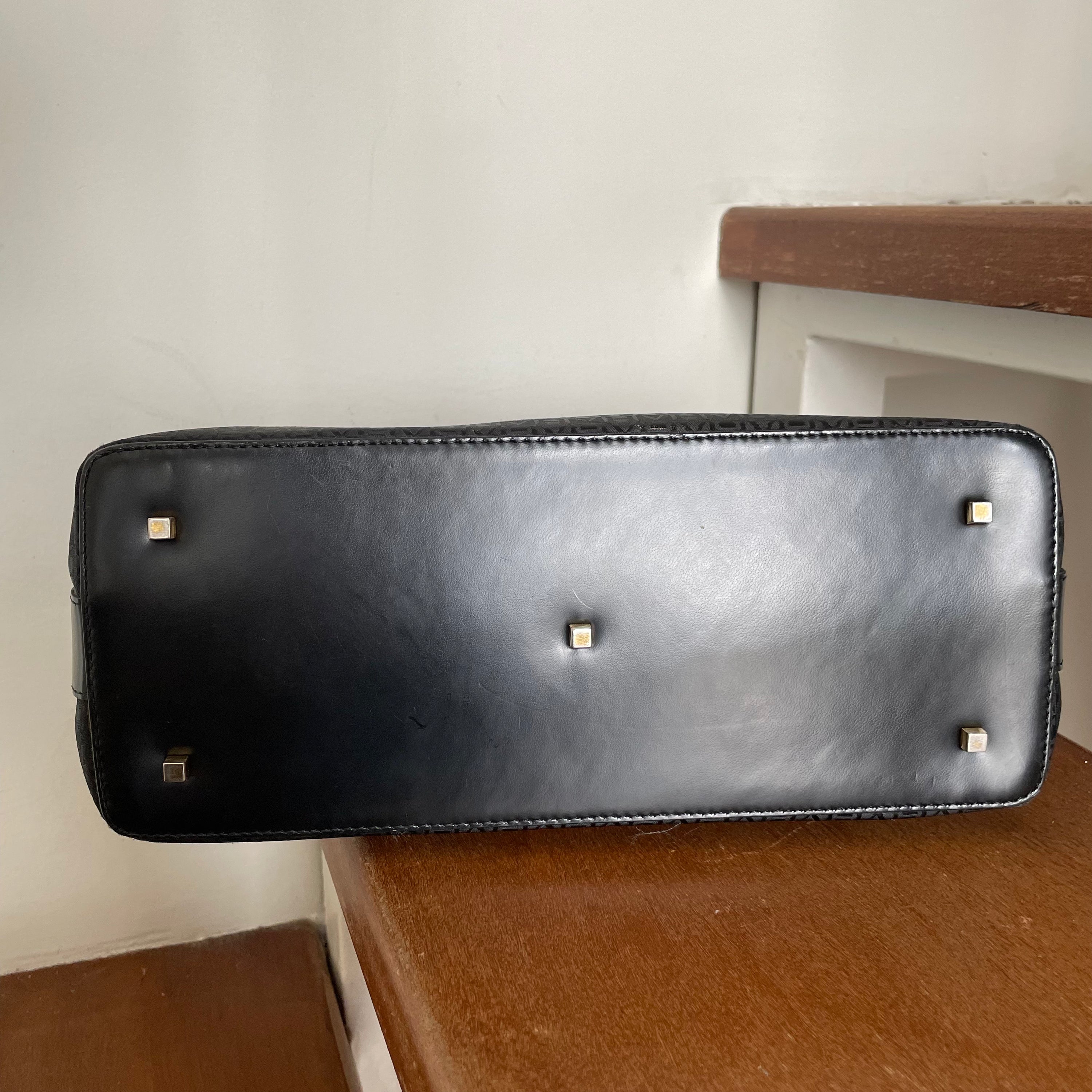 Victor Hugo Black Monogram Shoulder Bag