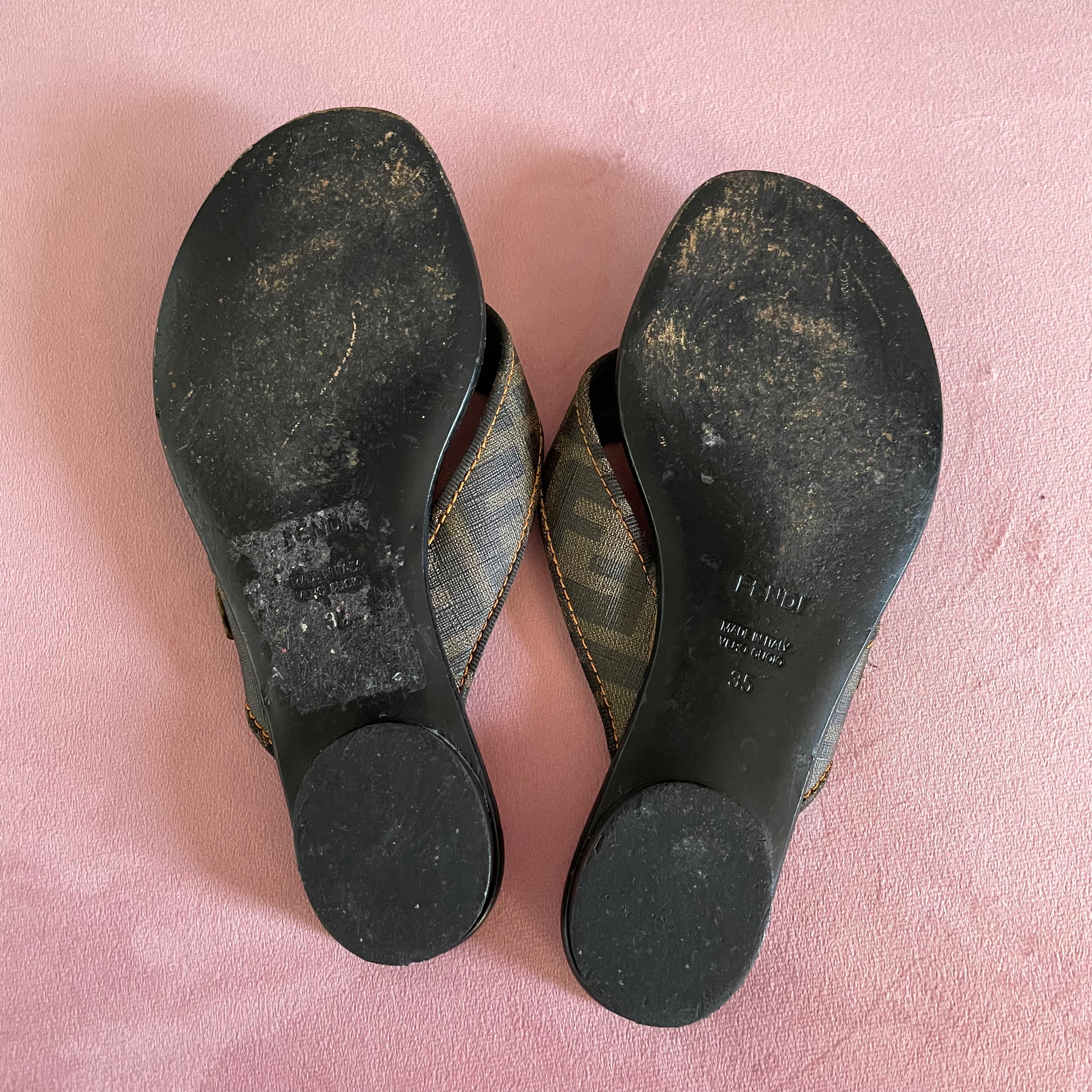 Fendi Vintage Monogram Flats