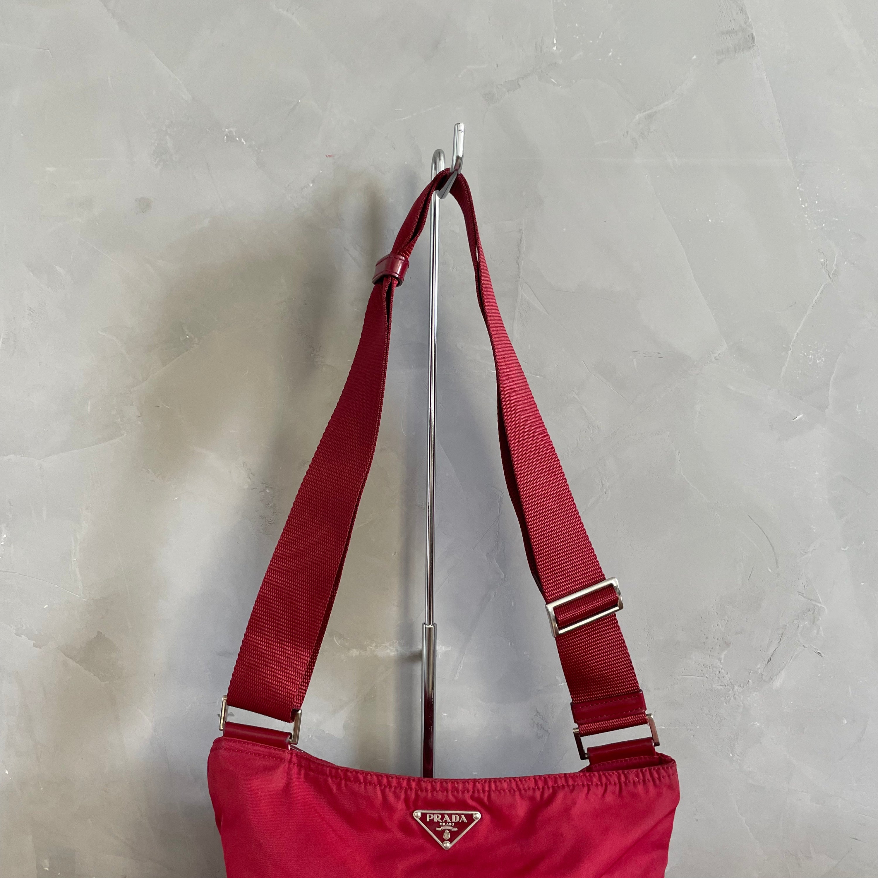 Prada Red Nylon Crossbody