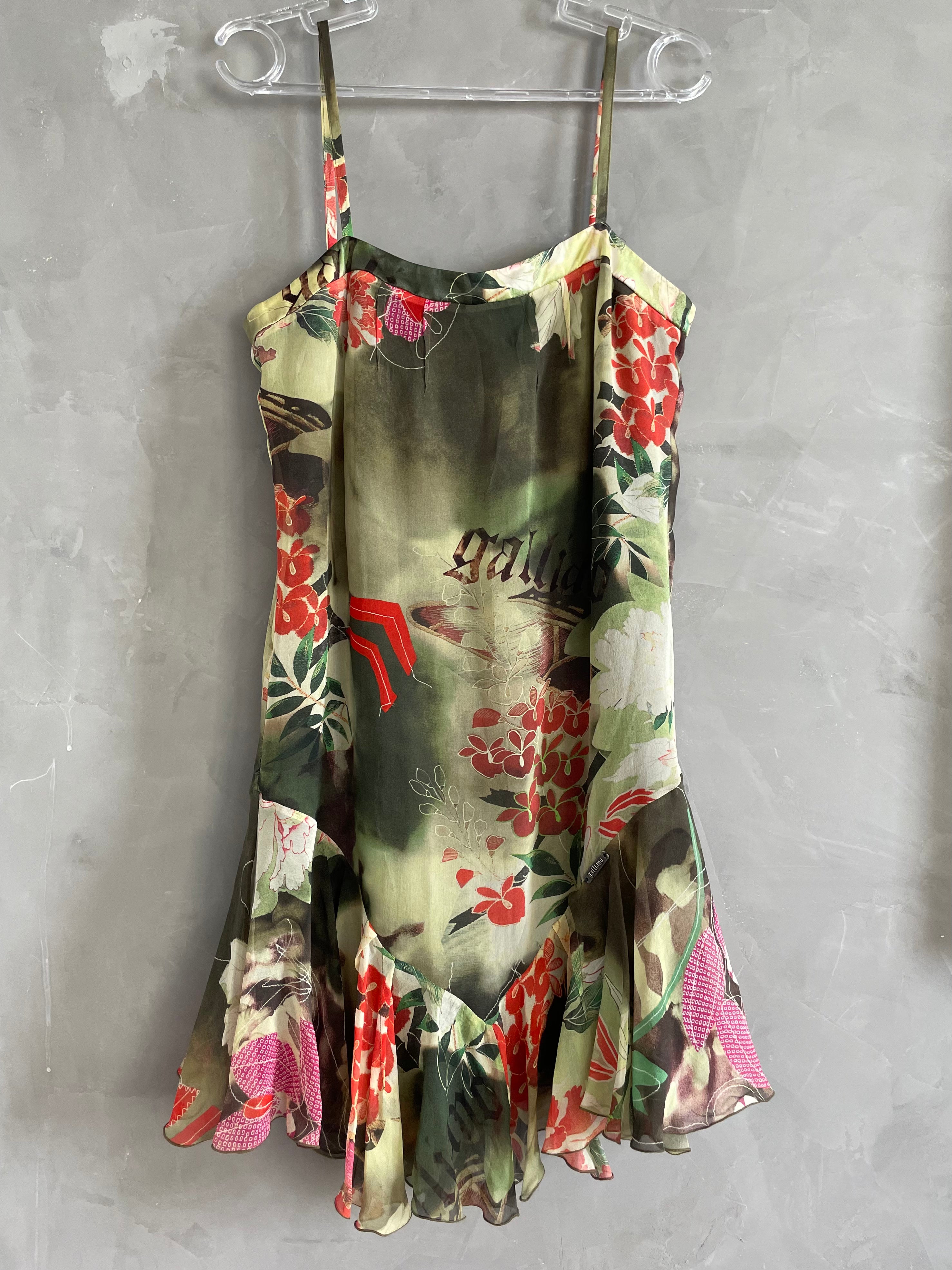 Galliano floral Dress