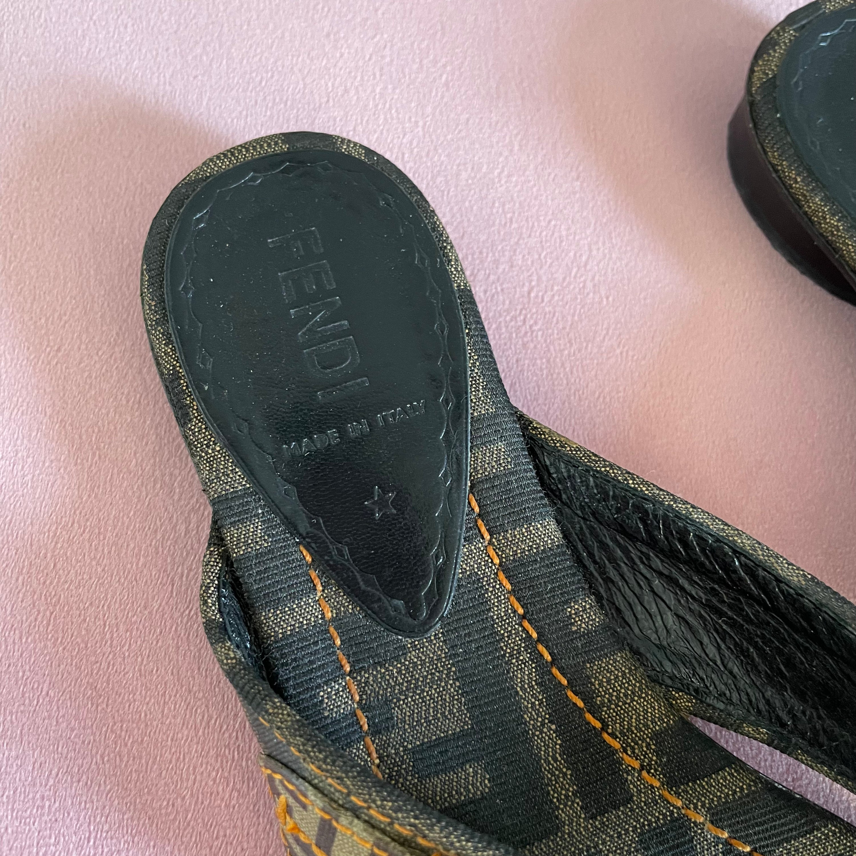 Fendi Vintage Monogram Flats