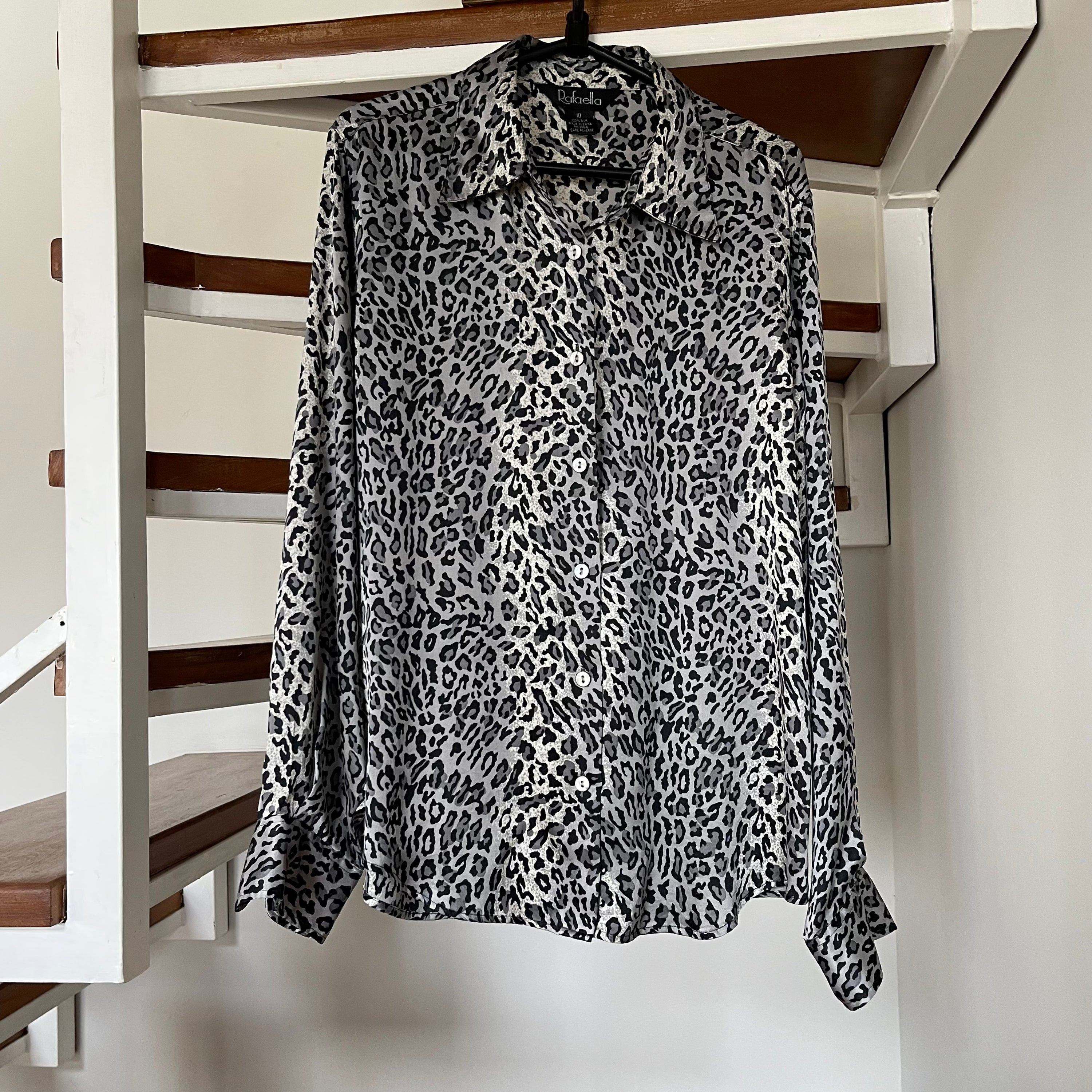 Vintage Leopard Silk Shirt