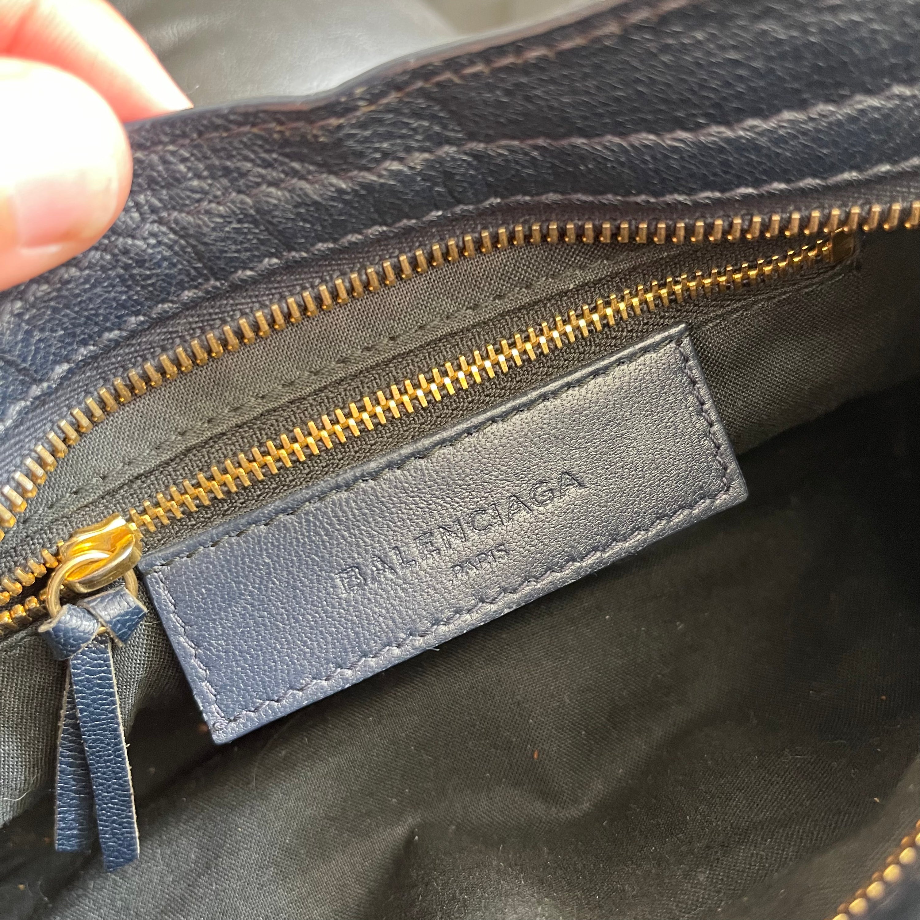 Balenciaga Mini City Motorcycle Metallic Edge
