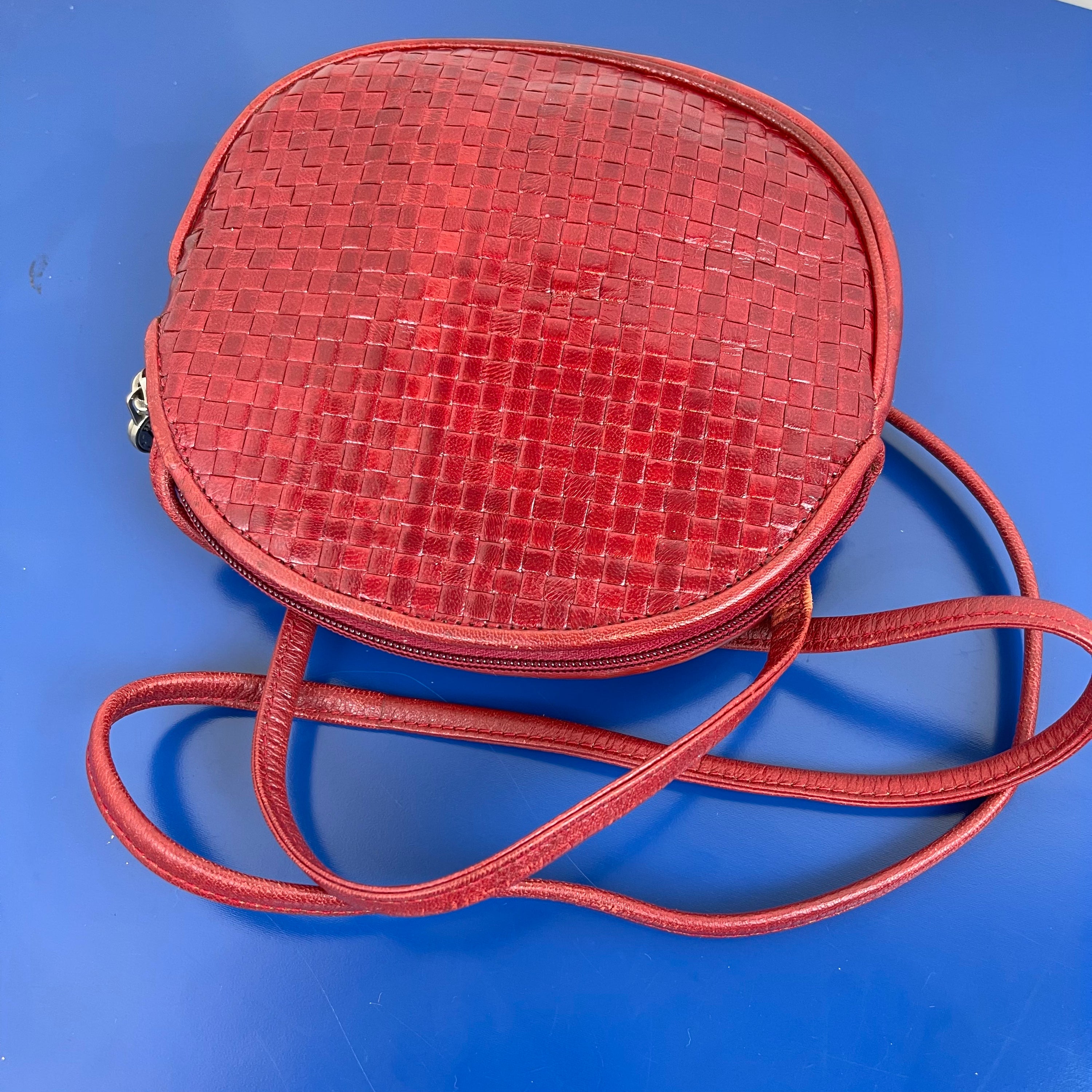 Fendi Red Woven Crossbody Bag