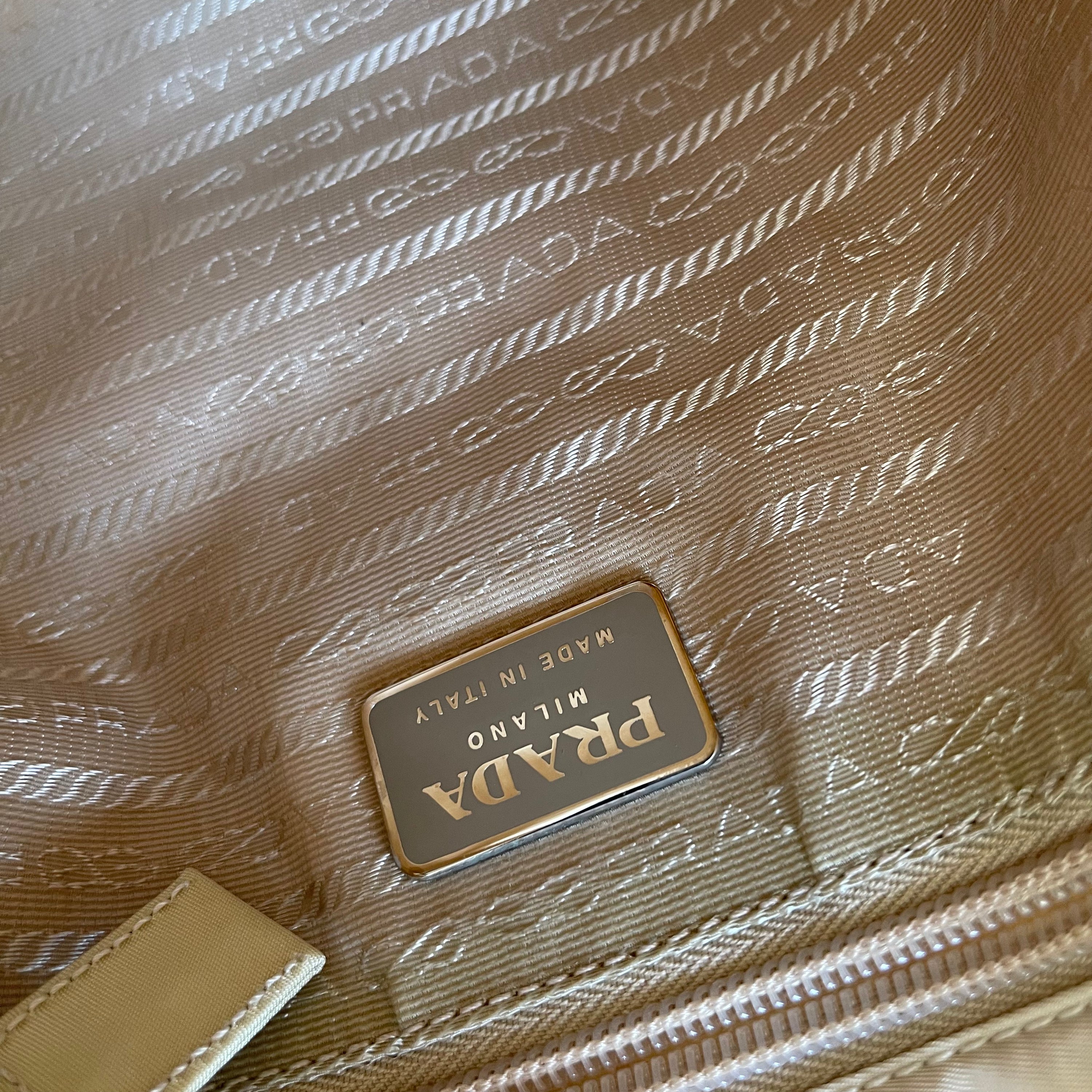Prada Cream Nylon 90s Bag