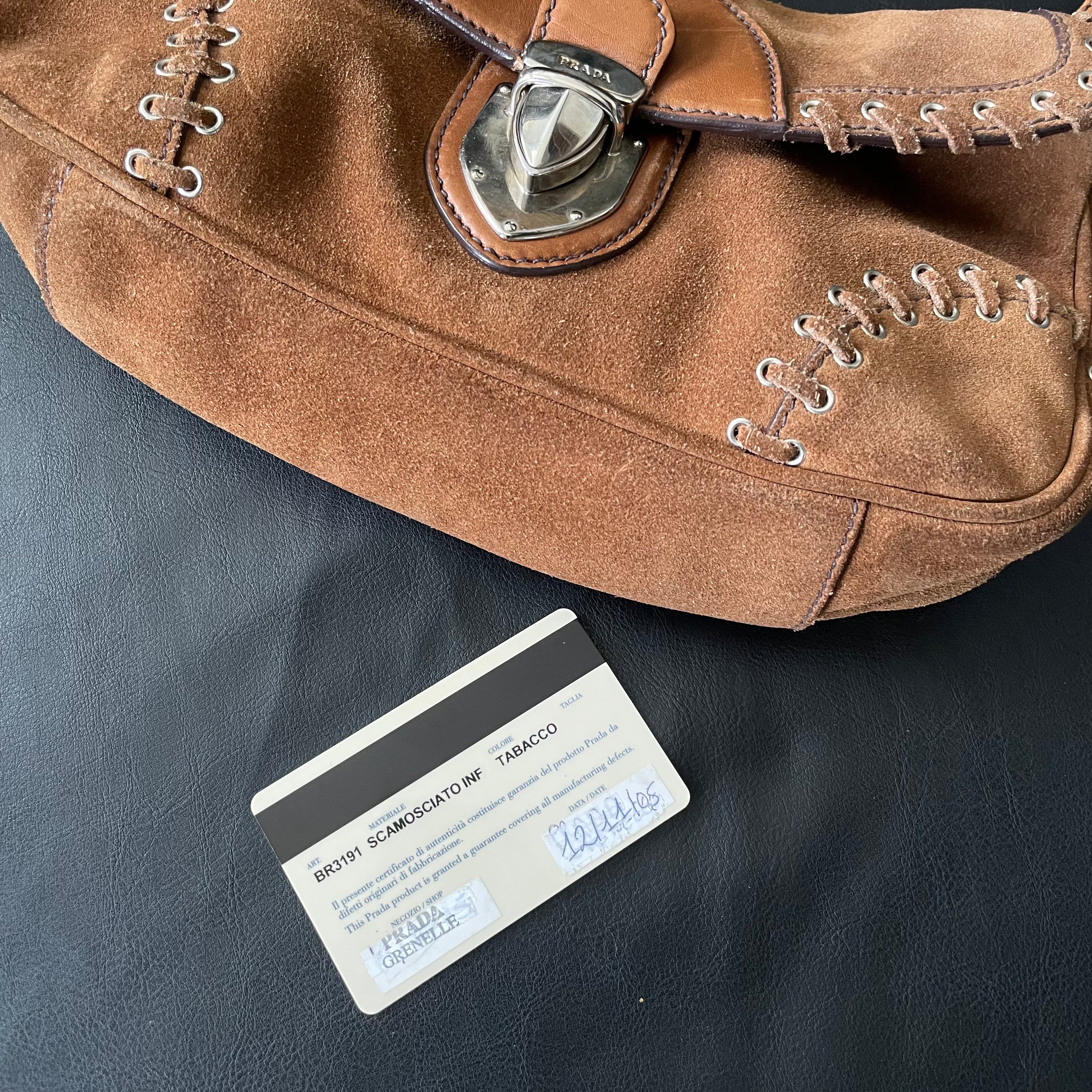 Prada Suede Shoulder Bag
