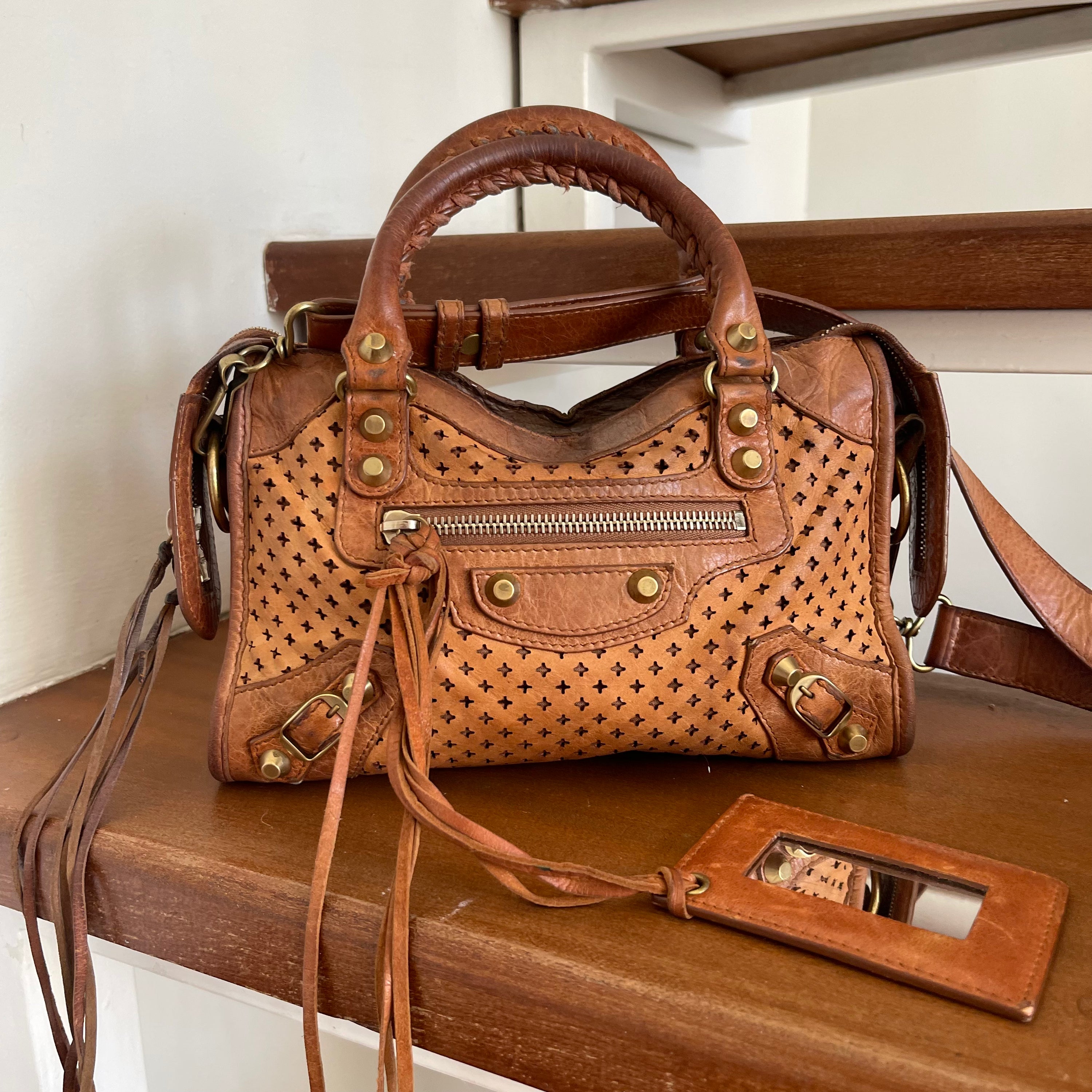 Balenciaga Mini Motorcycle Perforated