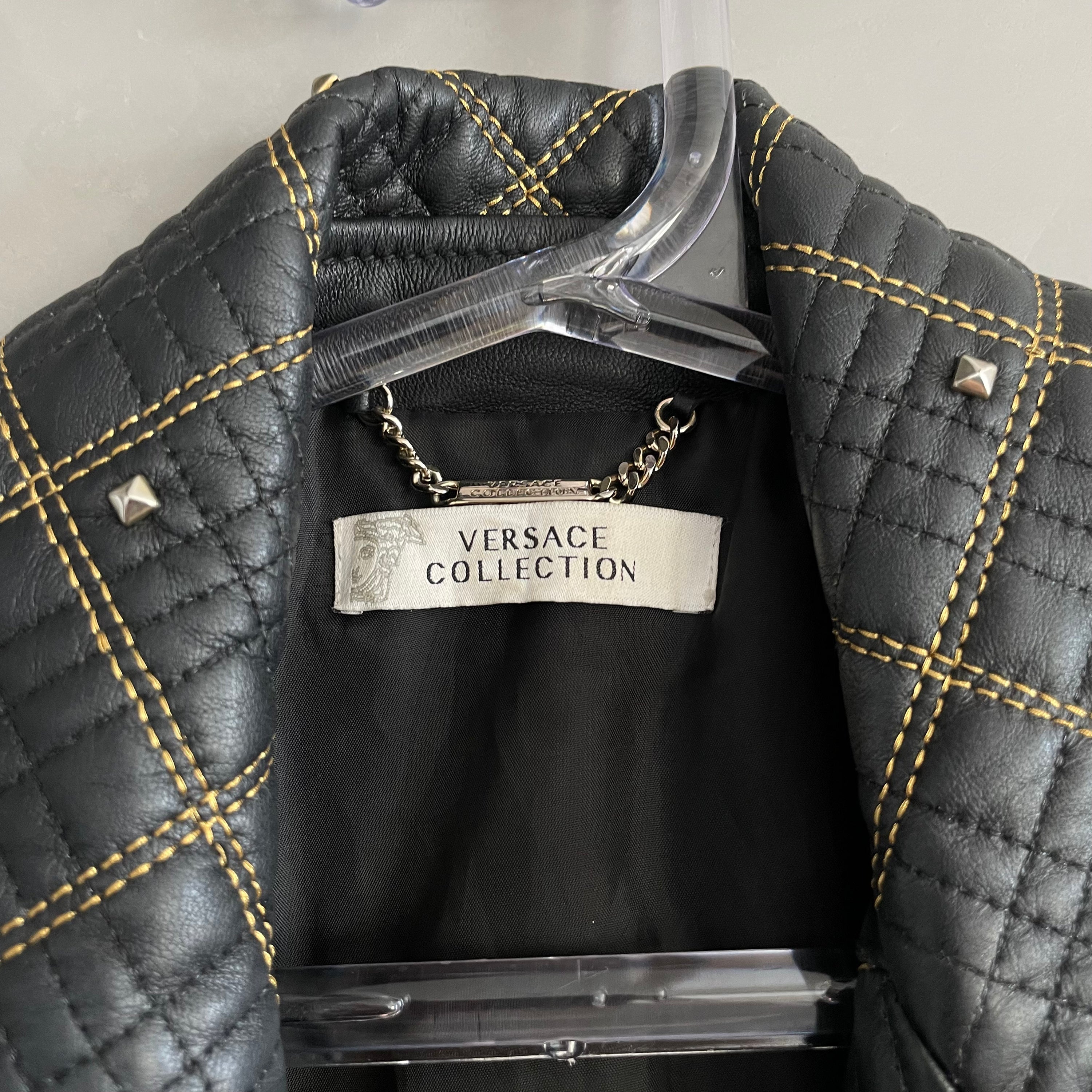 Versace  Collection Leather Jacket