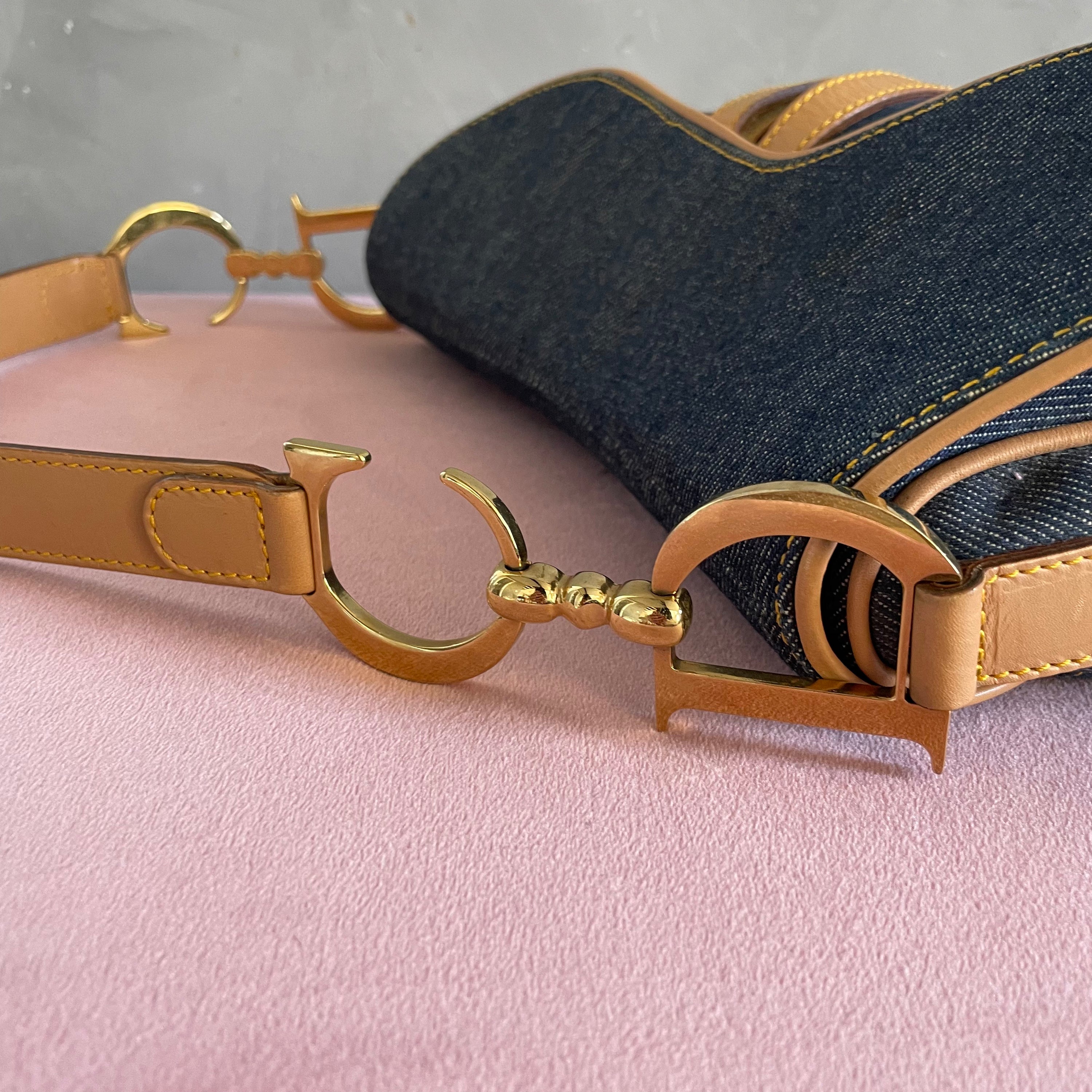 Christian Dior Denim Saddle bag