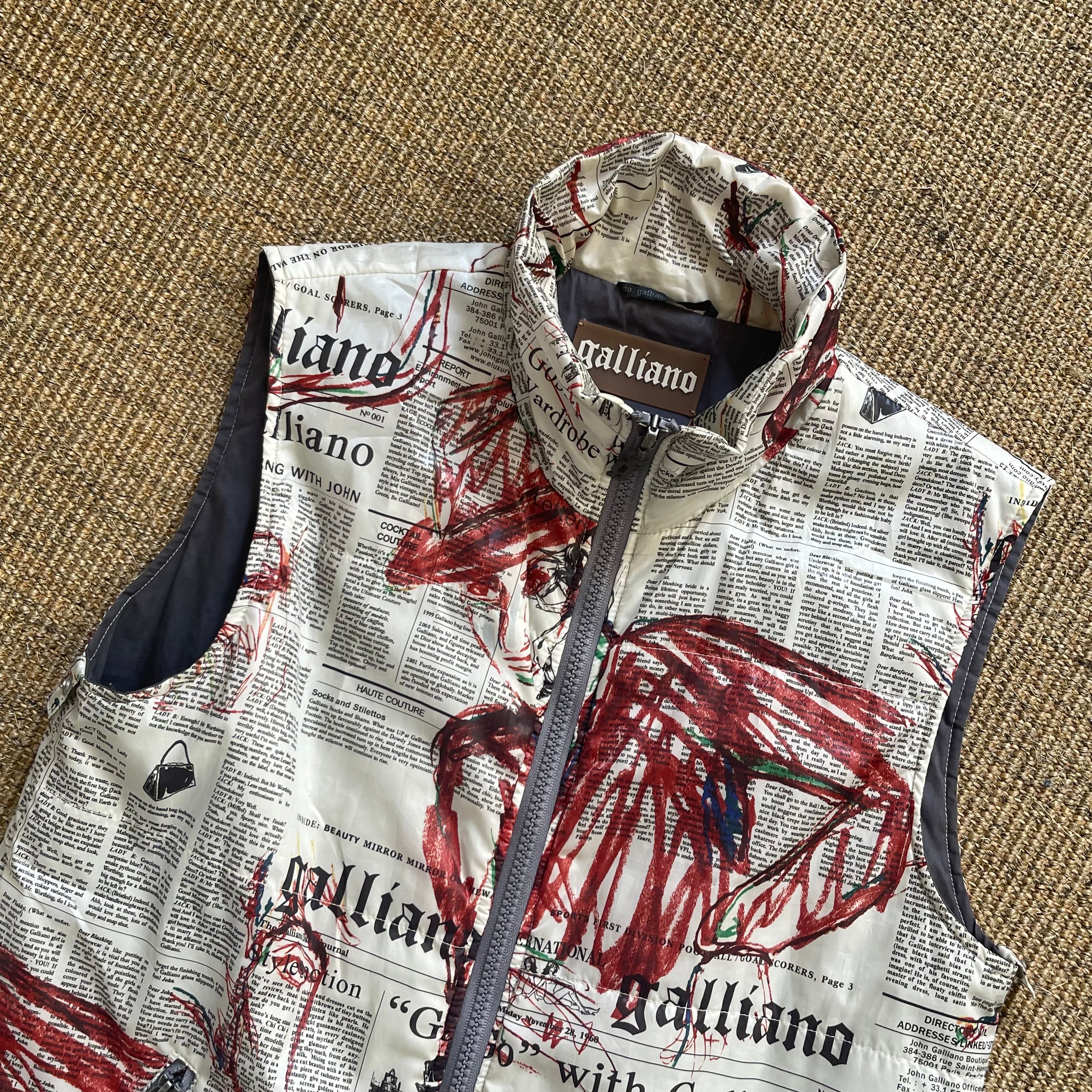 Galliano Newspaper Vest