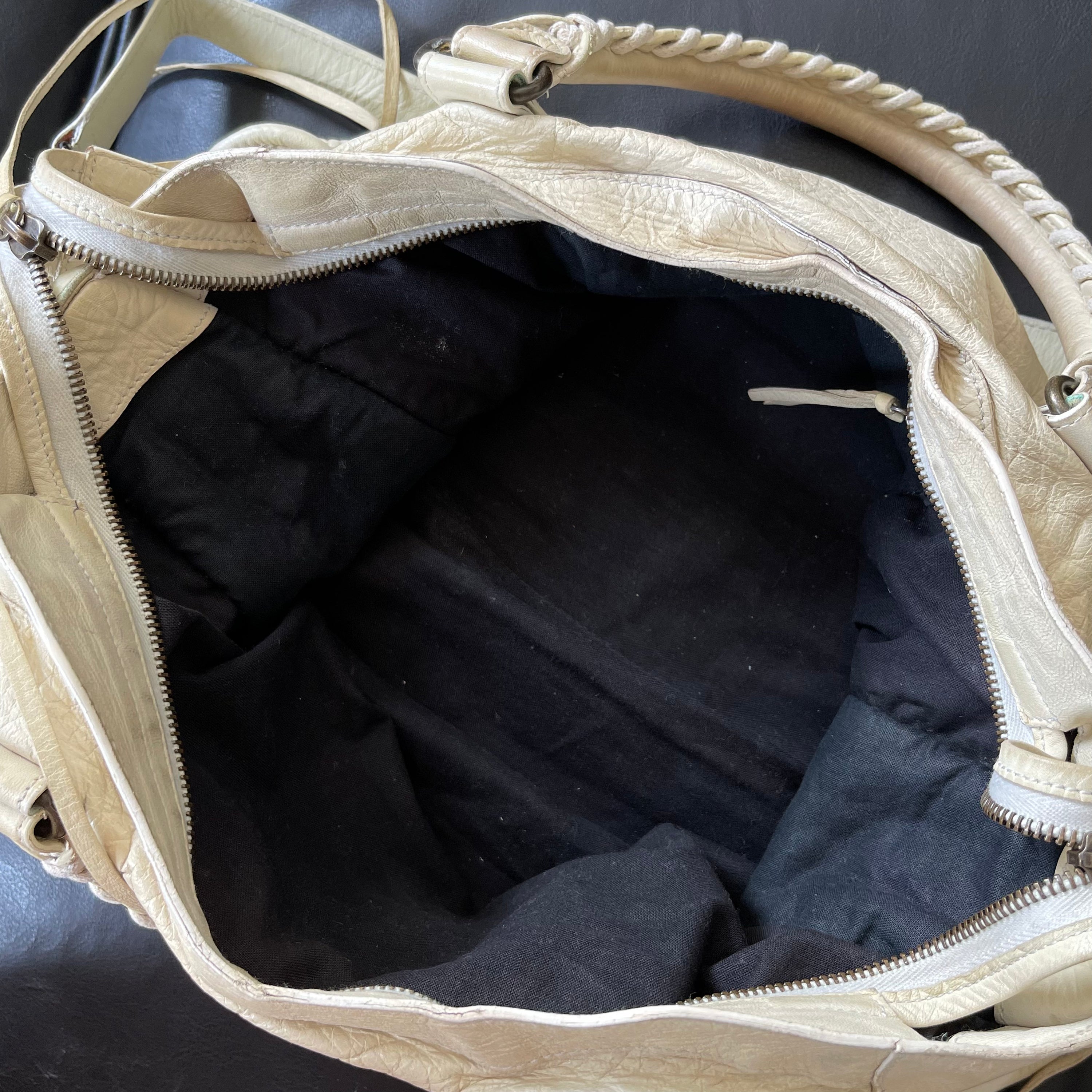 Balenciaga Motorcycle Cream Bag