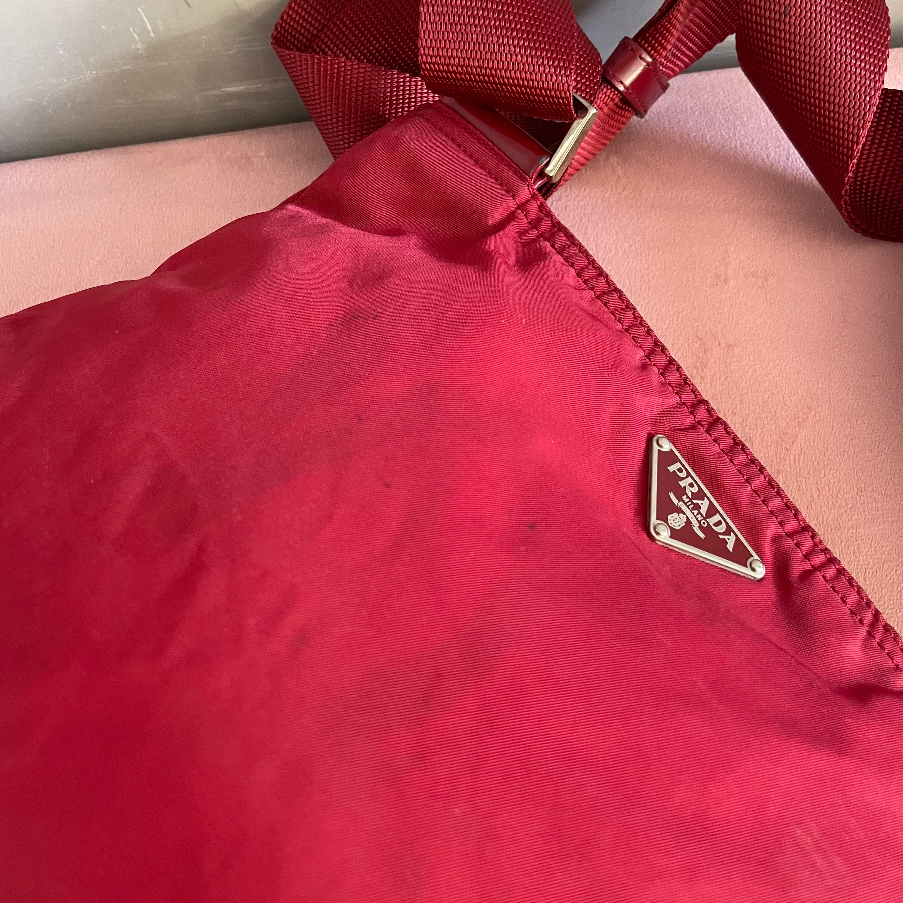 Prada Red Nylon Crossbody