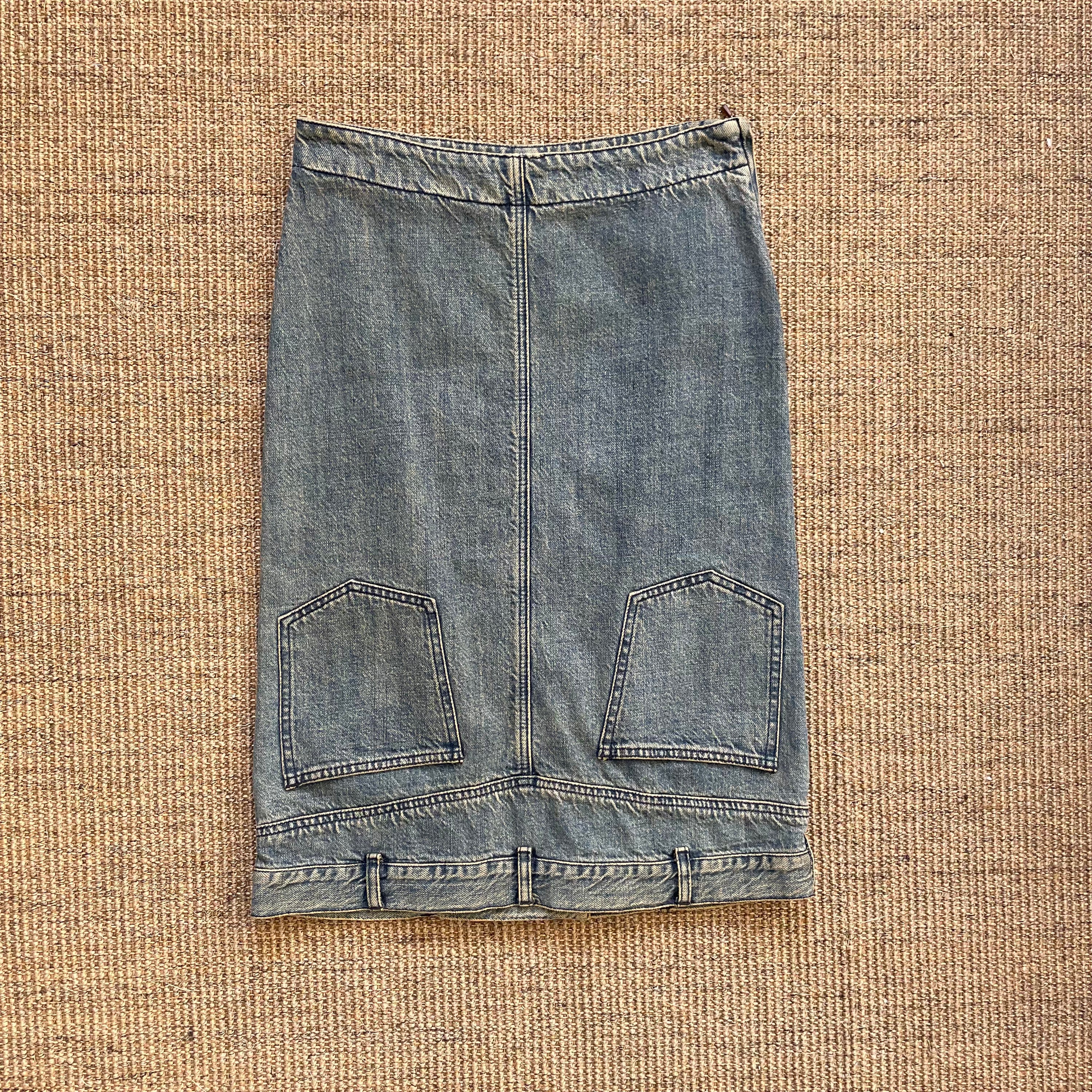 Chanel Inverse Denim Skirt
