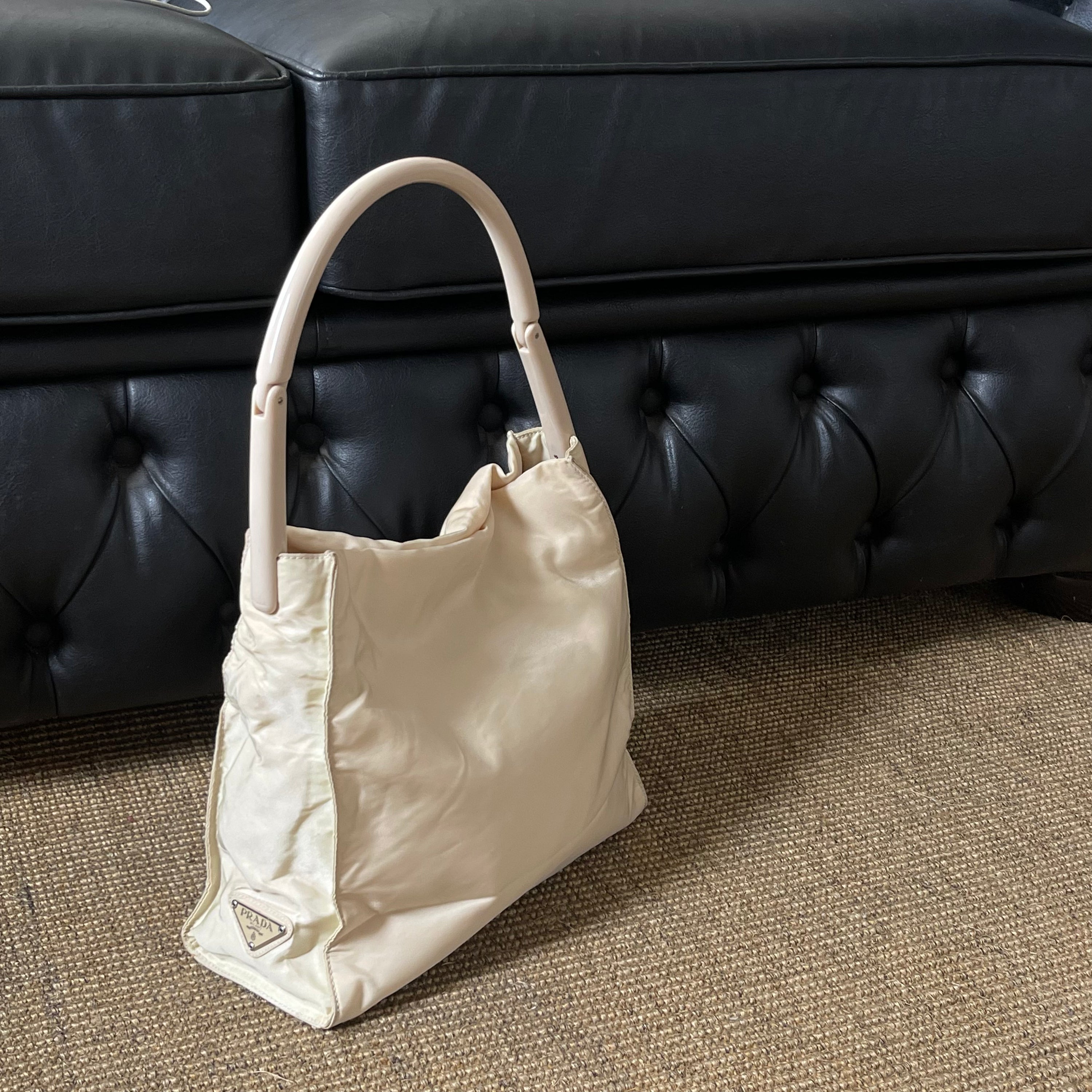 Prada Cream Nylon 90s Bag