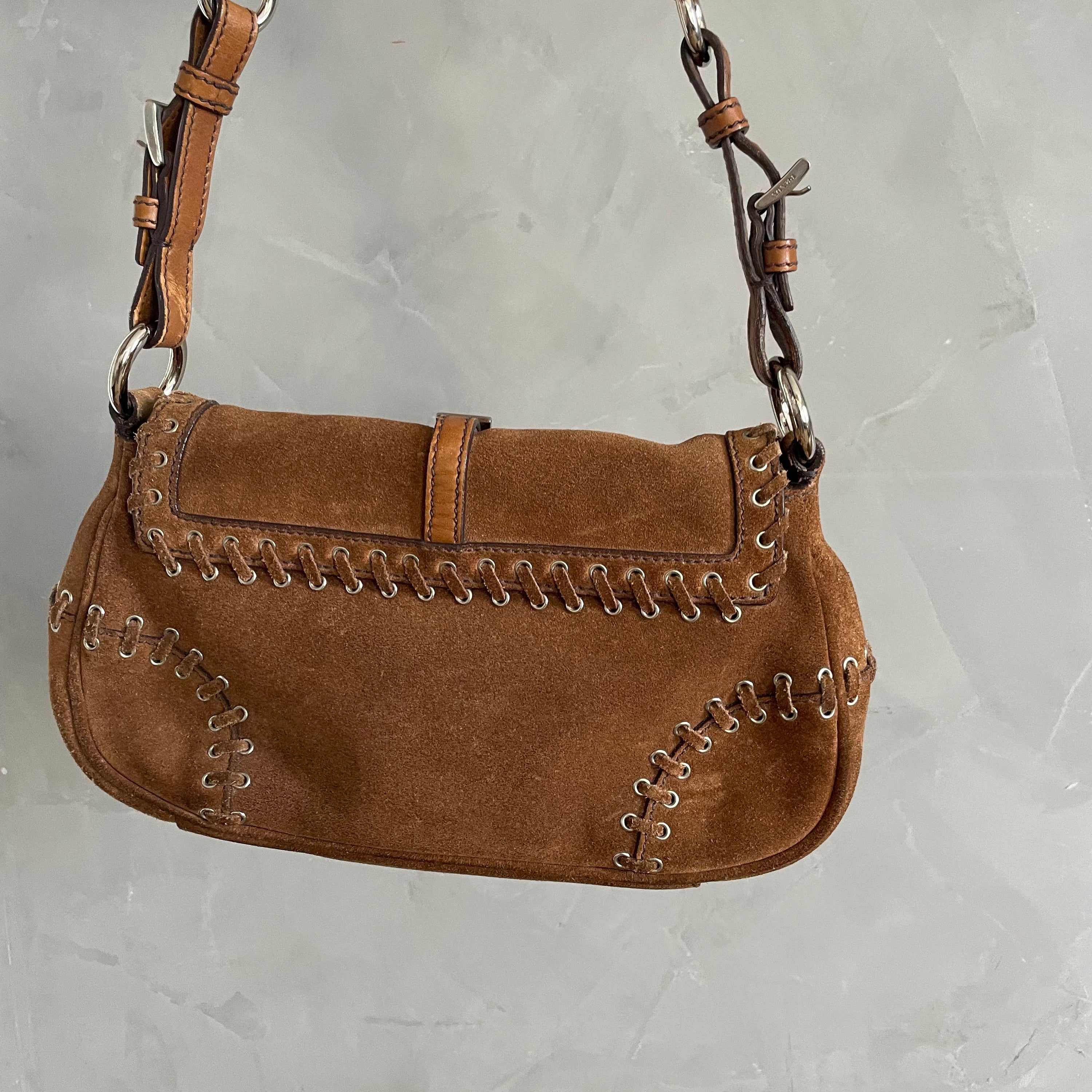 Prada Suede Shoulder Bag