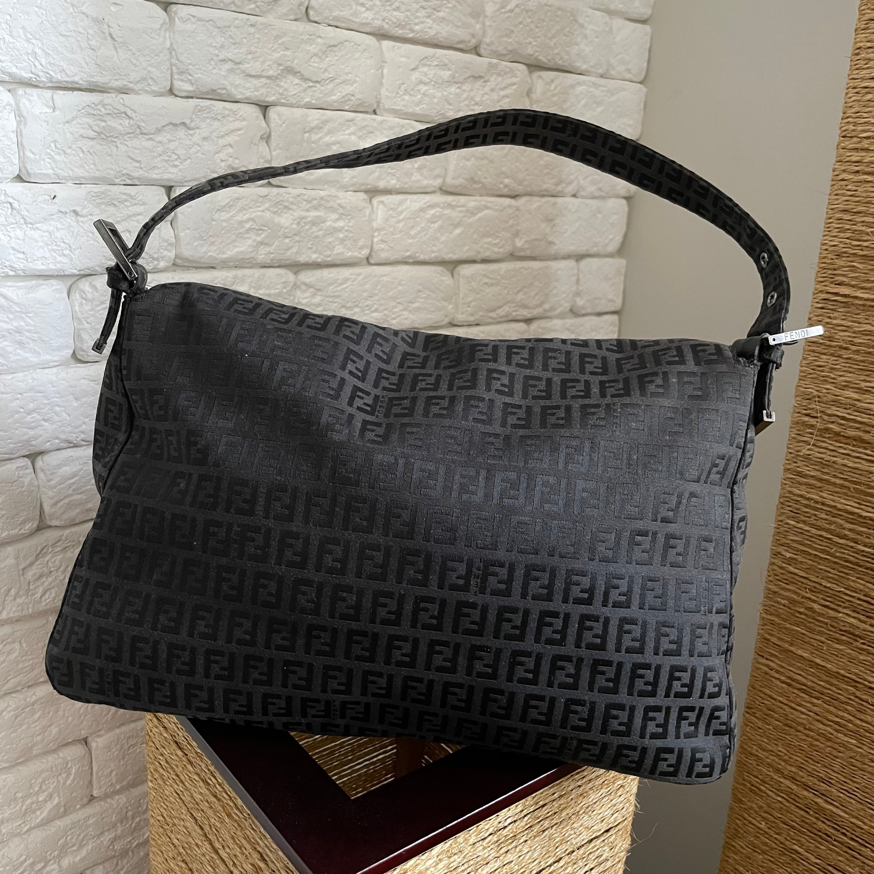 Fendi Mama Baguette Black Monogram