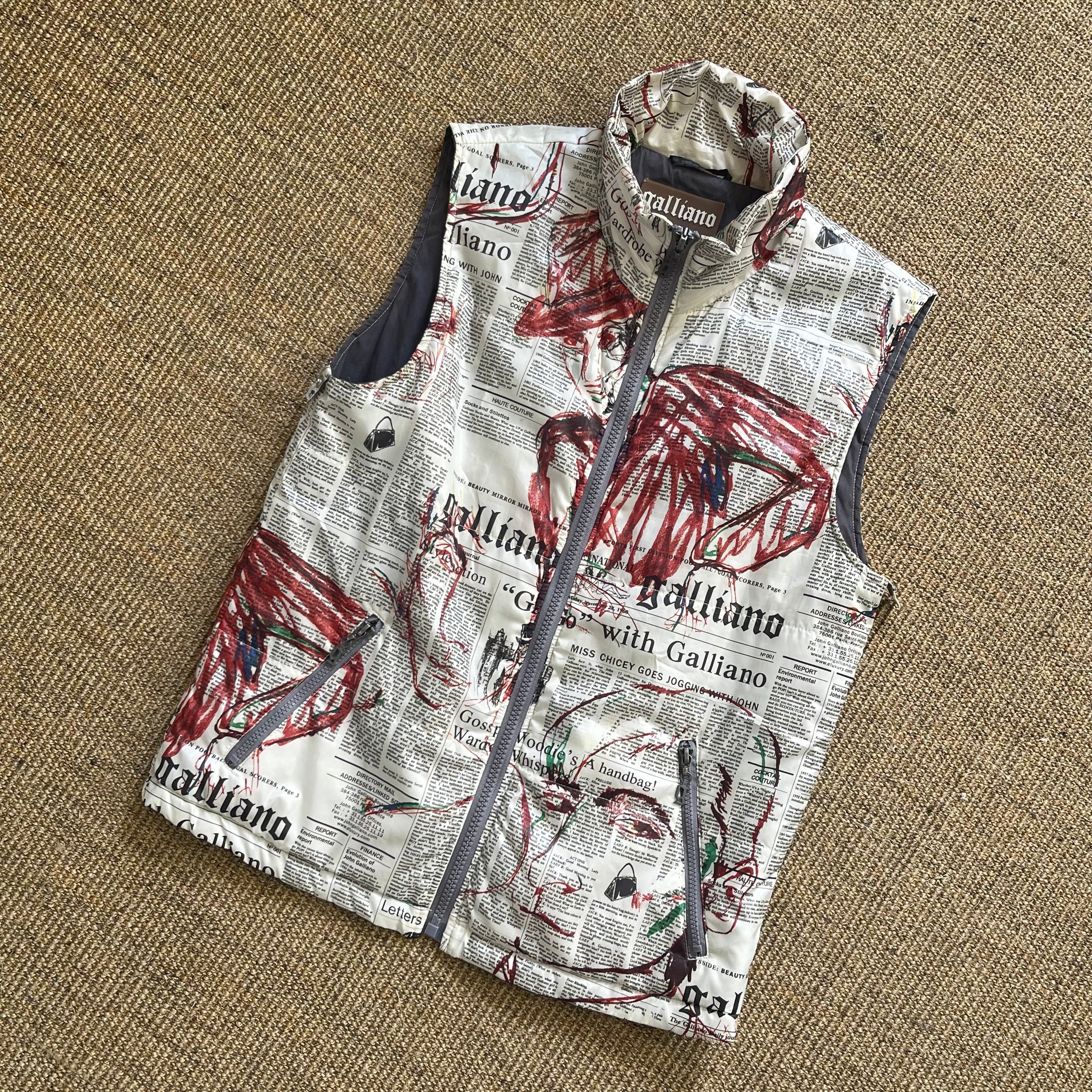 Galliano Newspaper Vest