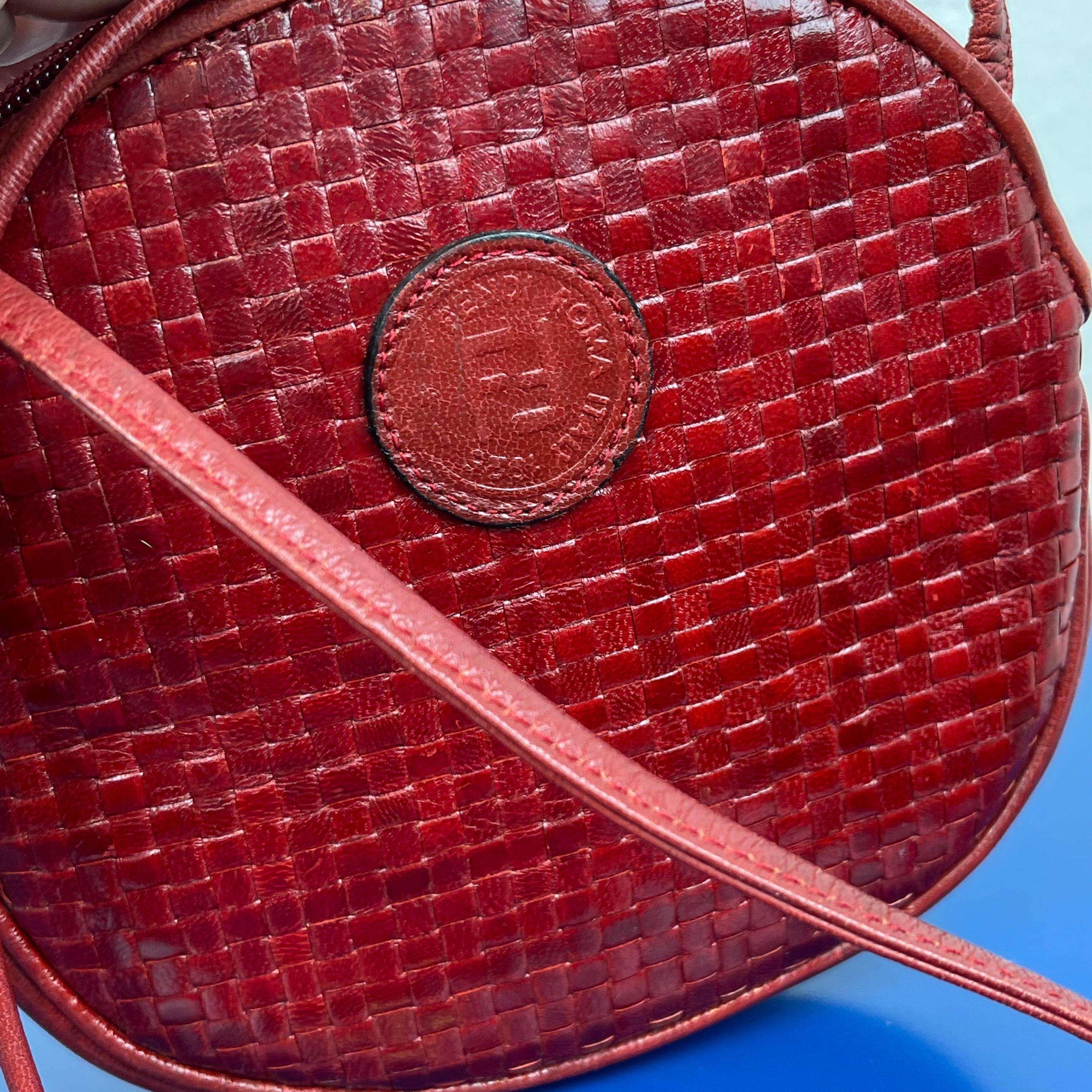 Fendi Red Woven Crossbody Bag