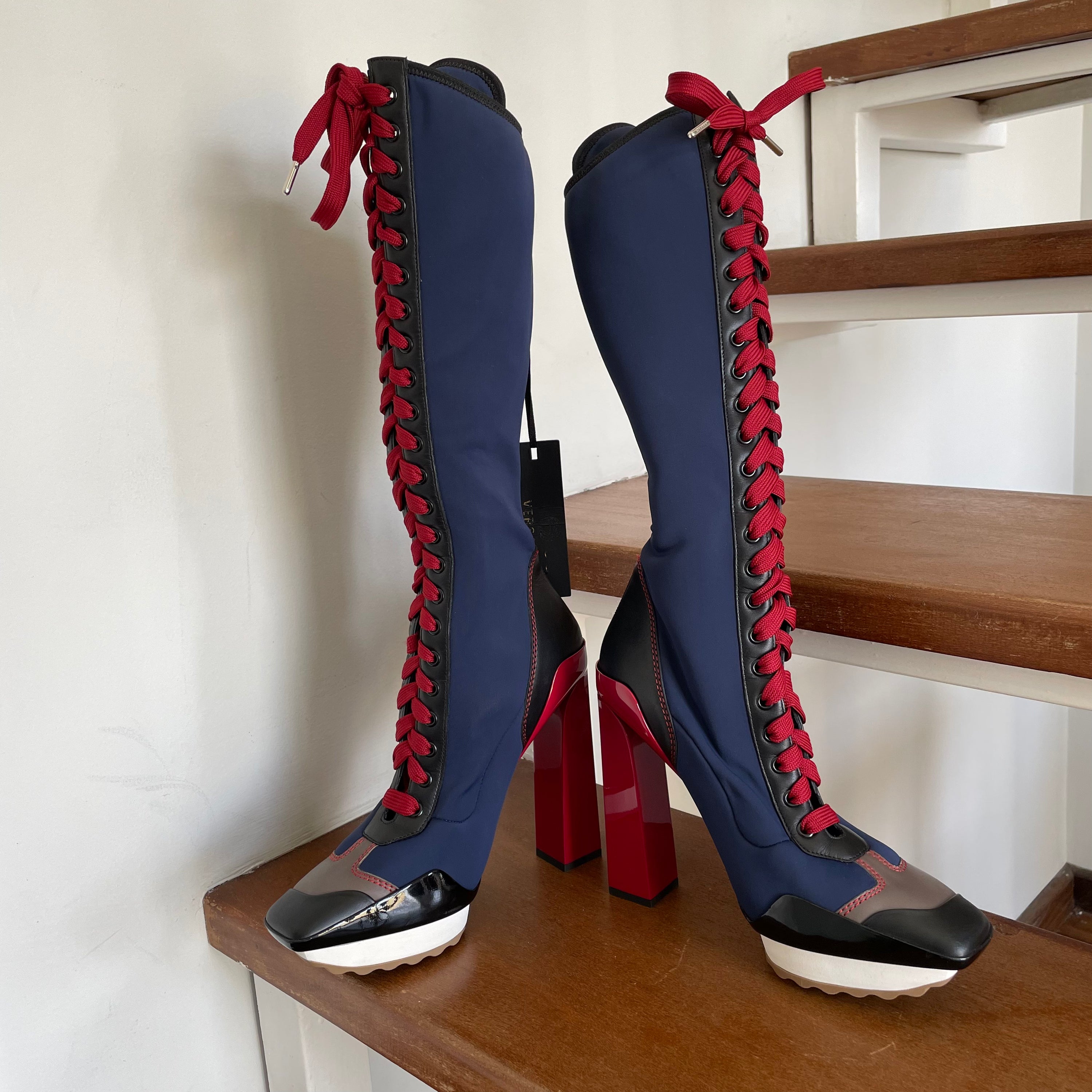 Versace LaceUp Boots