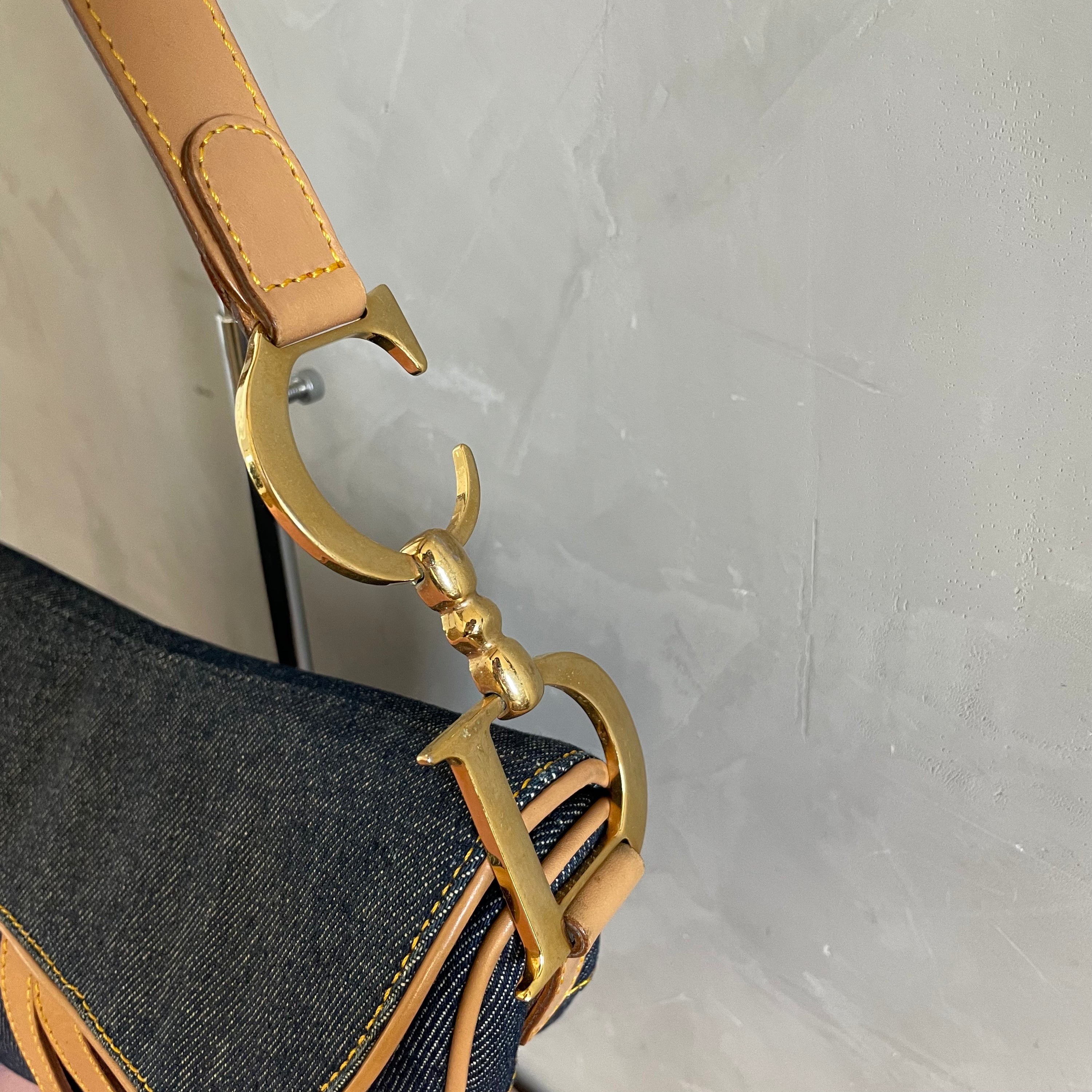 Christian Dior Denim Saddle bag