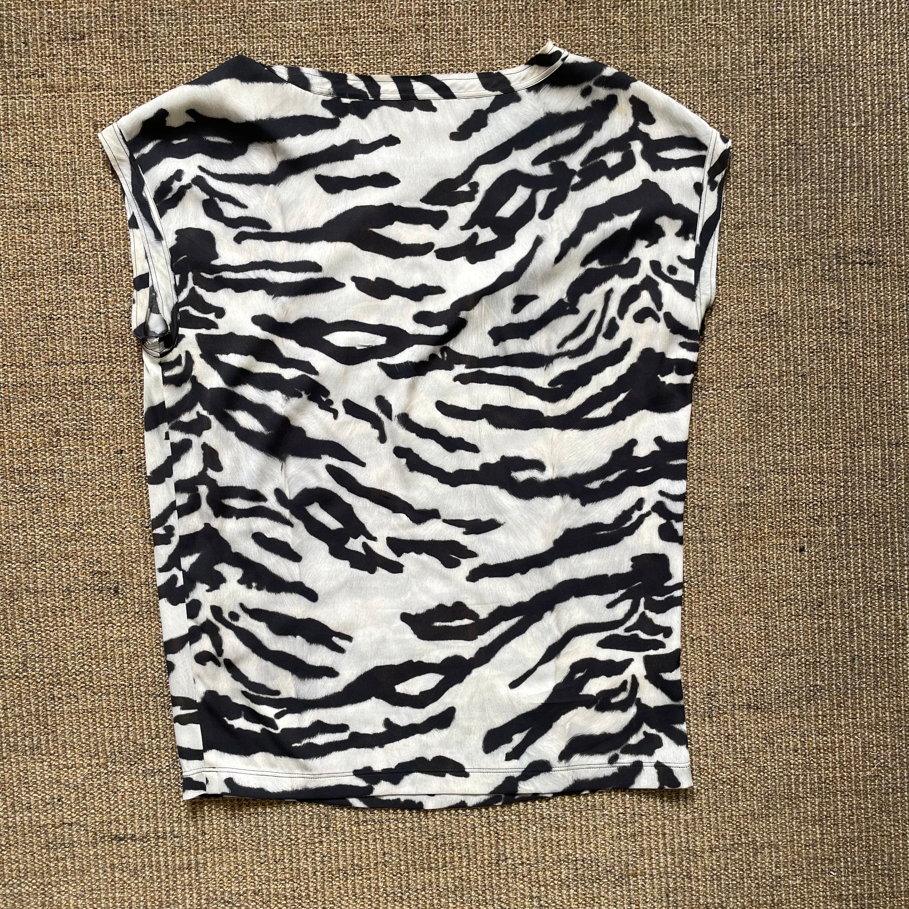 Dolce & Gabbana Silk Animal Print T-Shirt