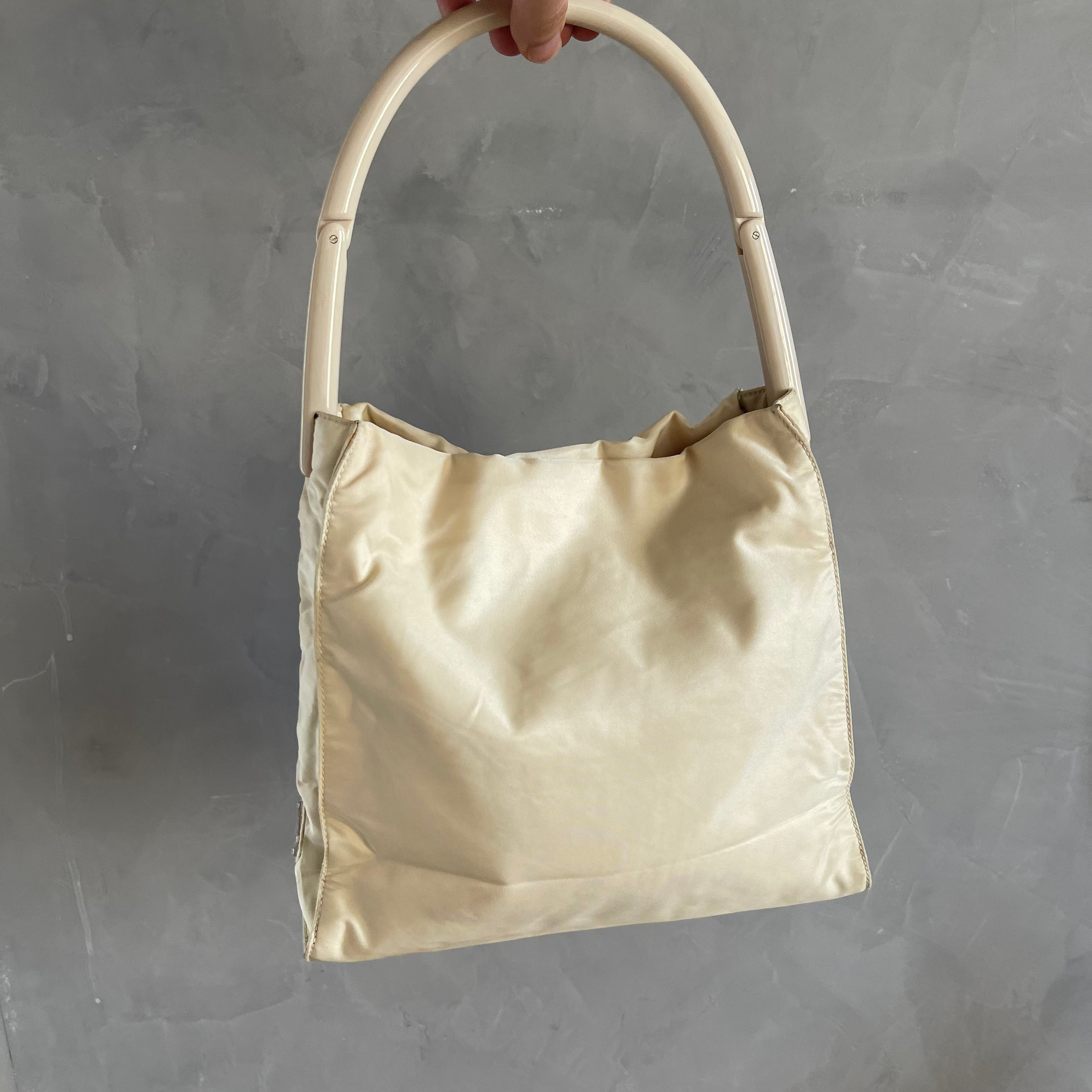 Prada Cream Nylon 90s Bag