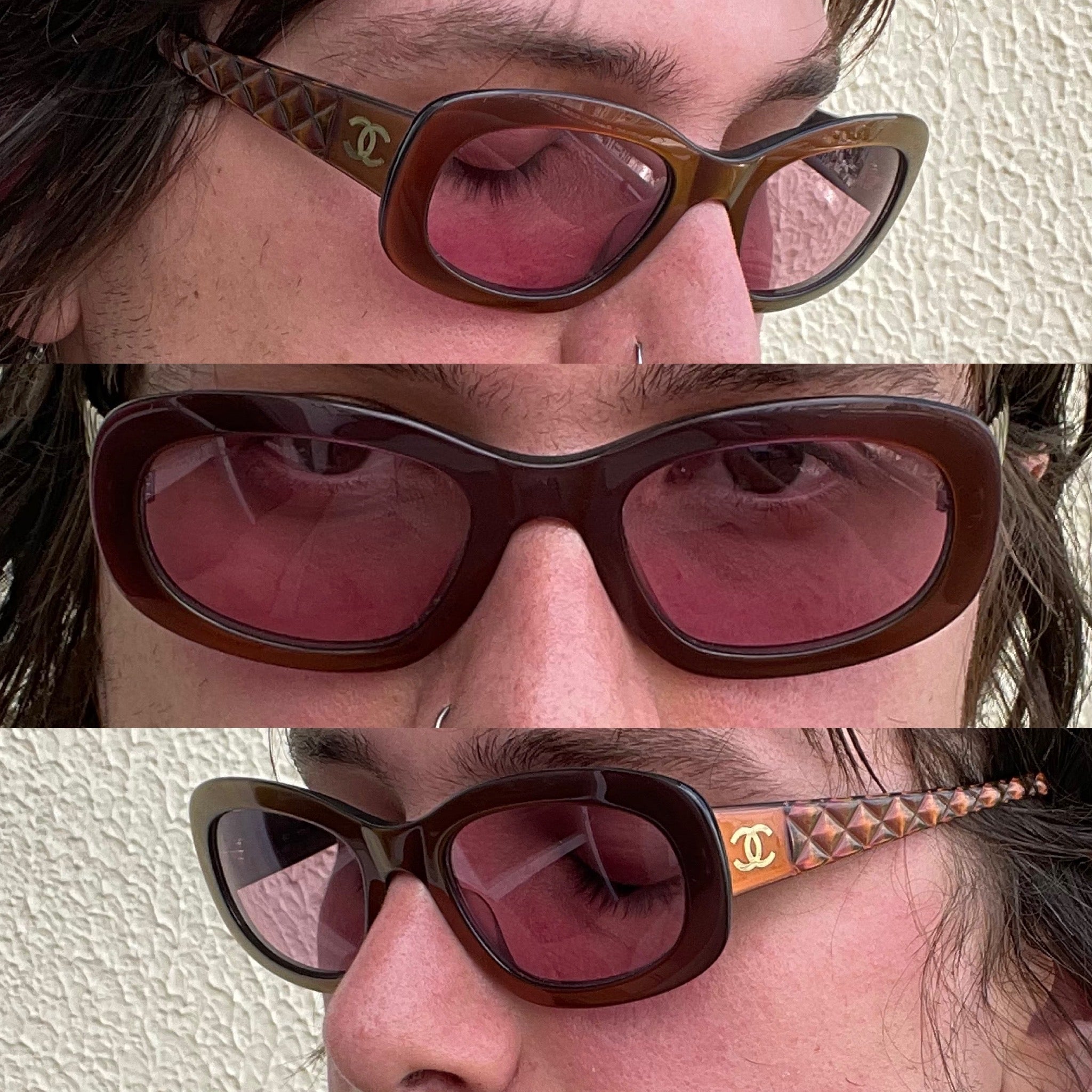 Chanel 90s Red Sunglasses