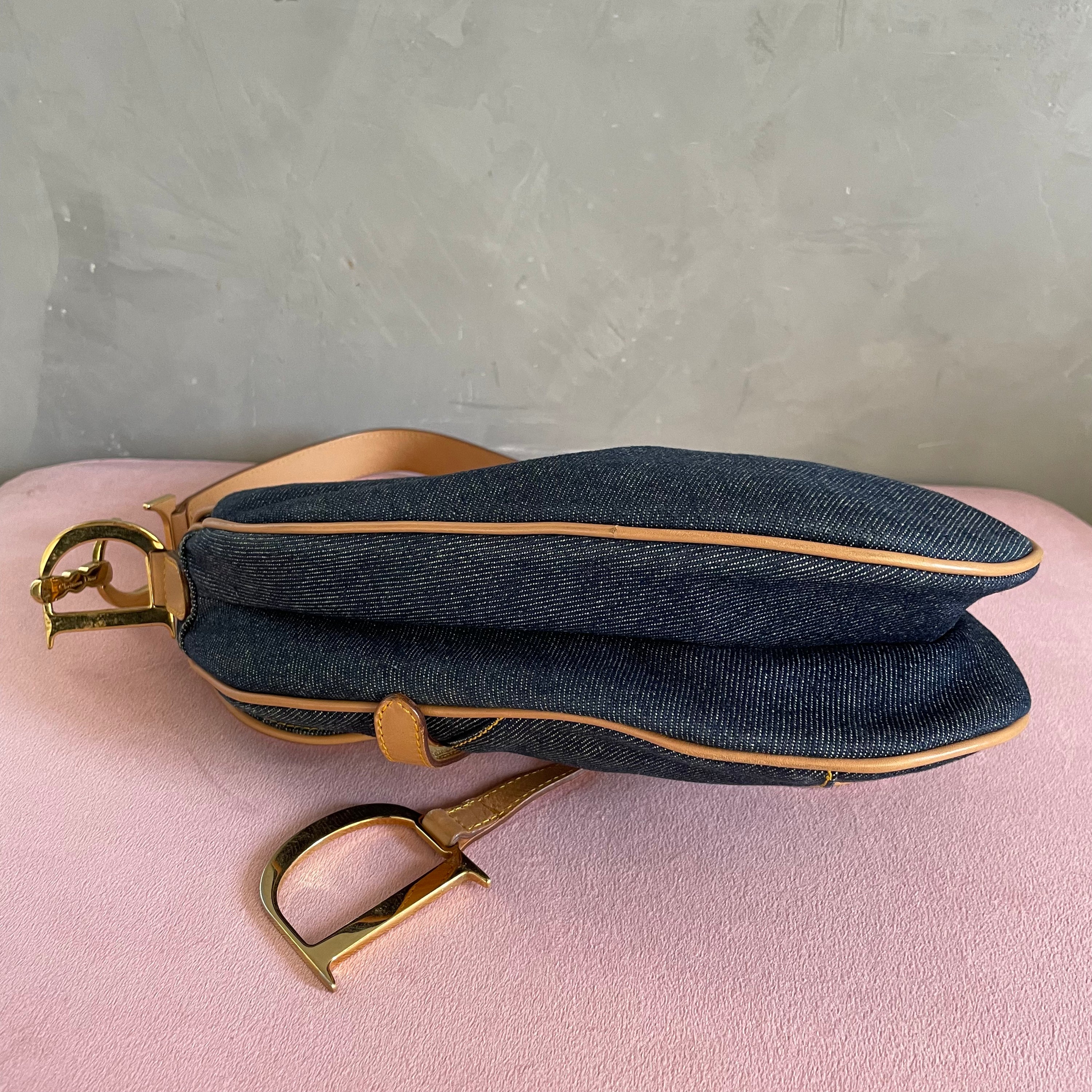 Christian Dior Denim Saddle bag